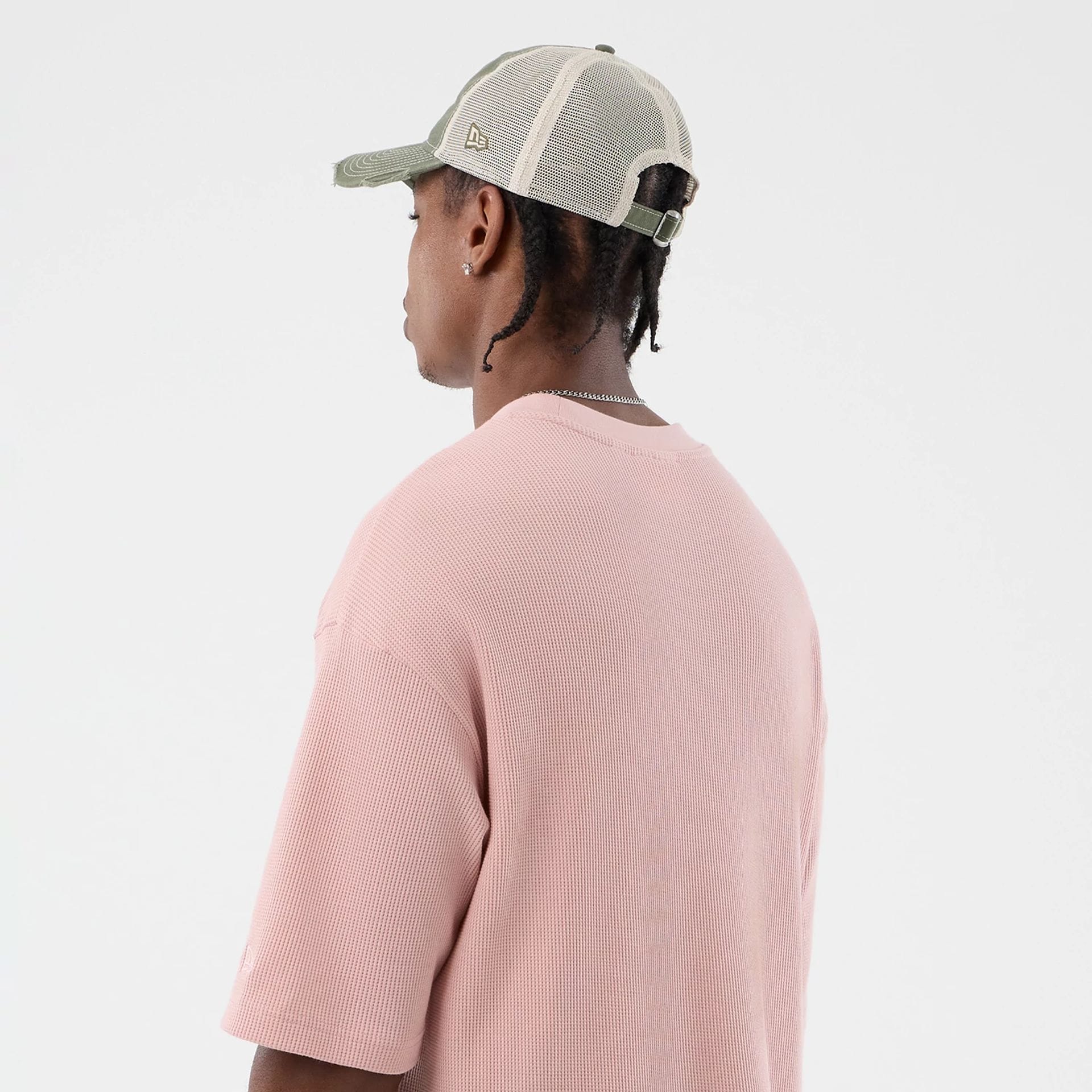 New Era Waffle Pastel Pink T-Shirt - Image 8