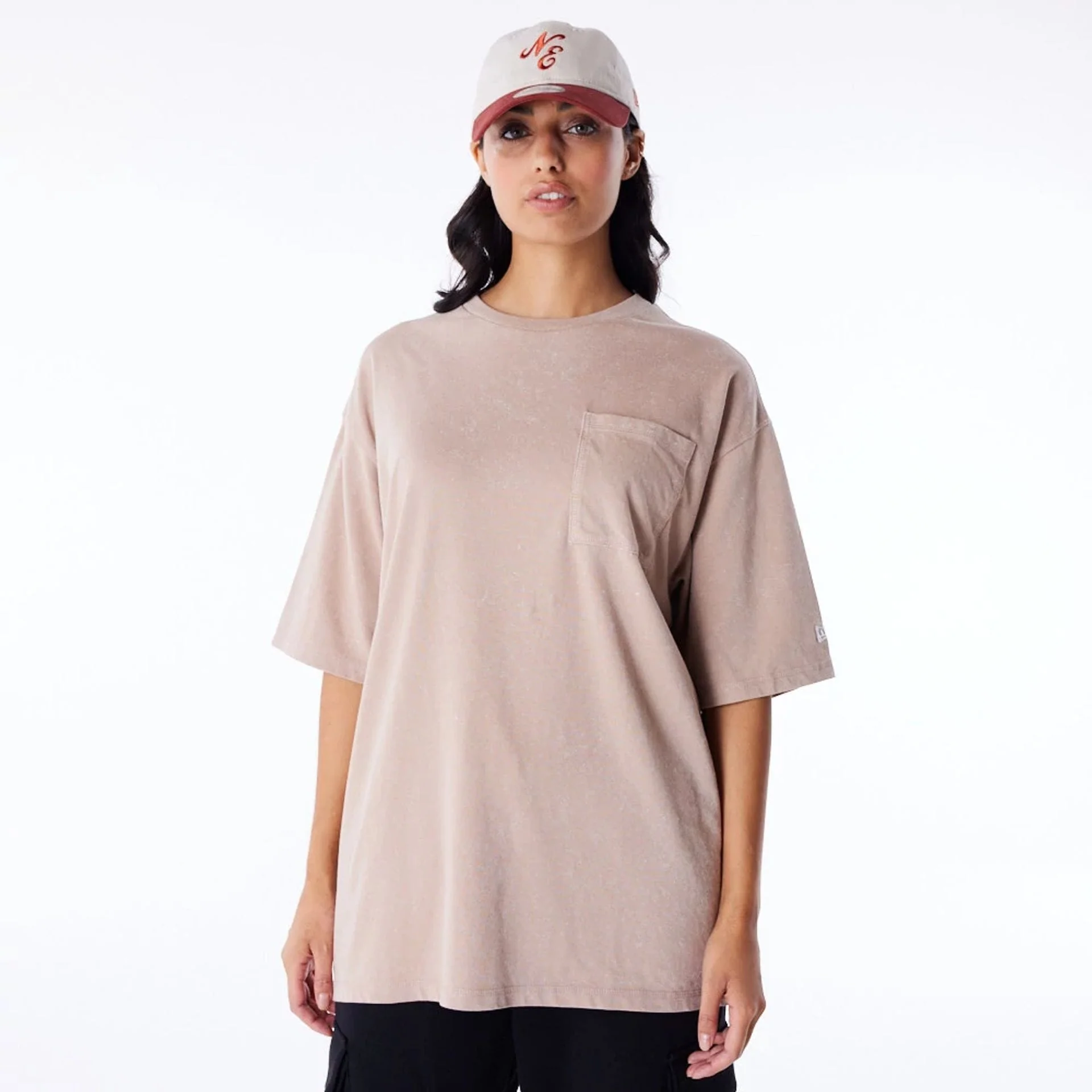 New Era Wash Beige Oversized T-Shirt - Image 6