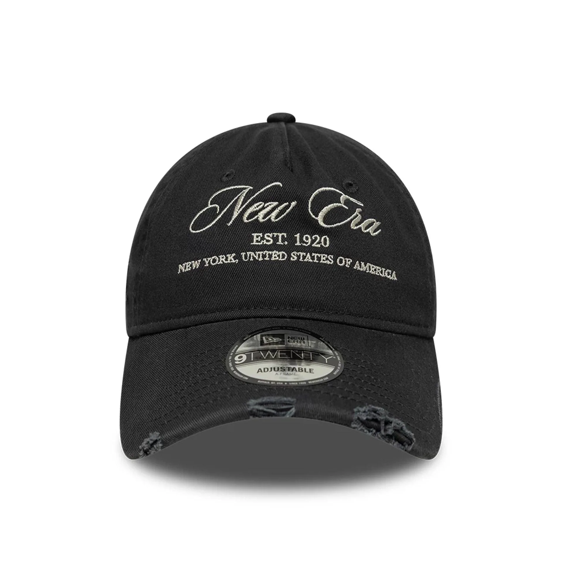 New Era Wash Distress Charcoal 9TWENTY A-Frame Adjustable Cap - Image 2