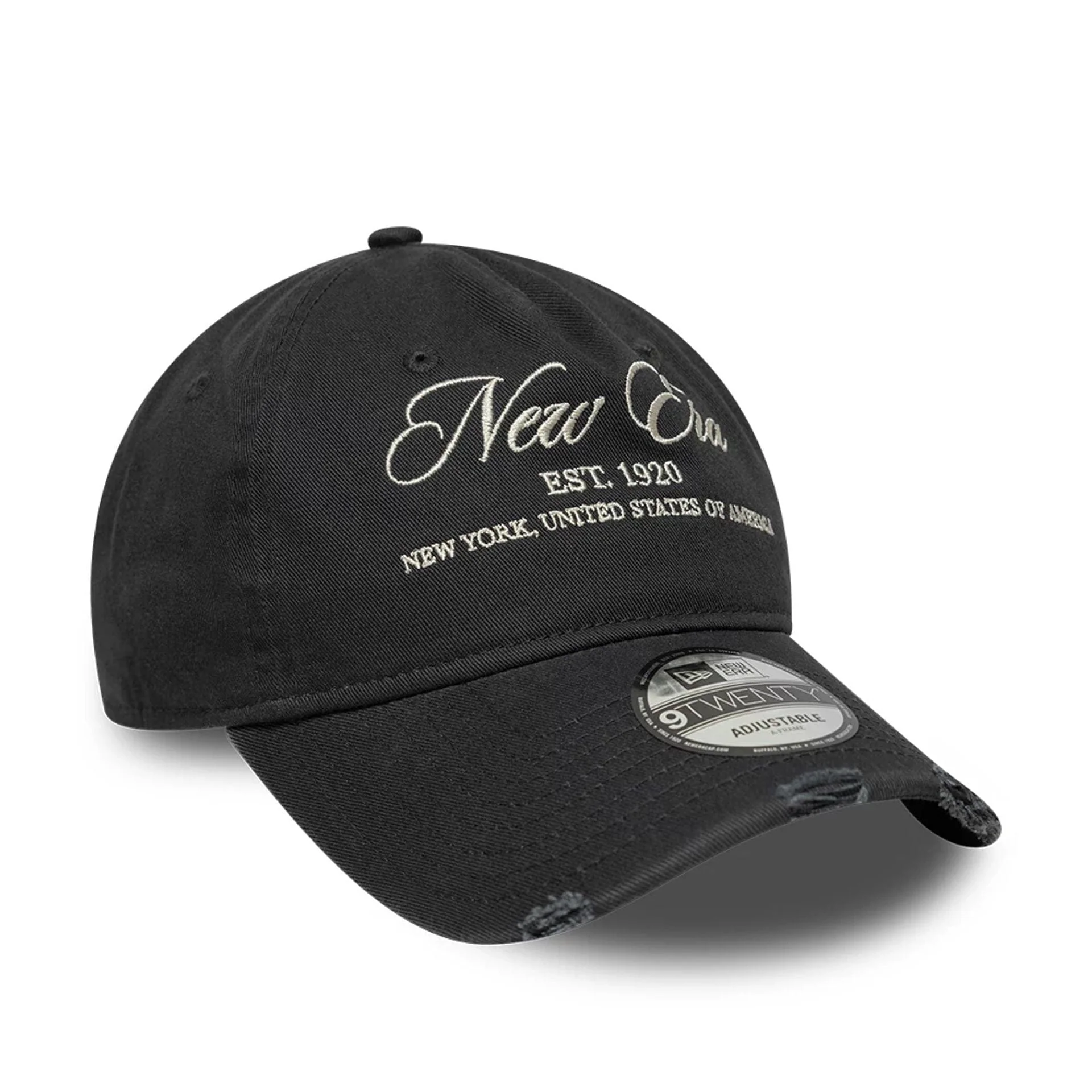 New Era Wash Distress Charcoal 9TWENTY A-Frame Adjustable Cap - Image 3