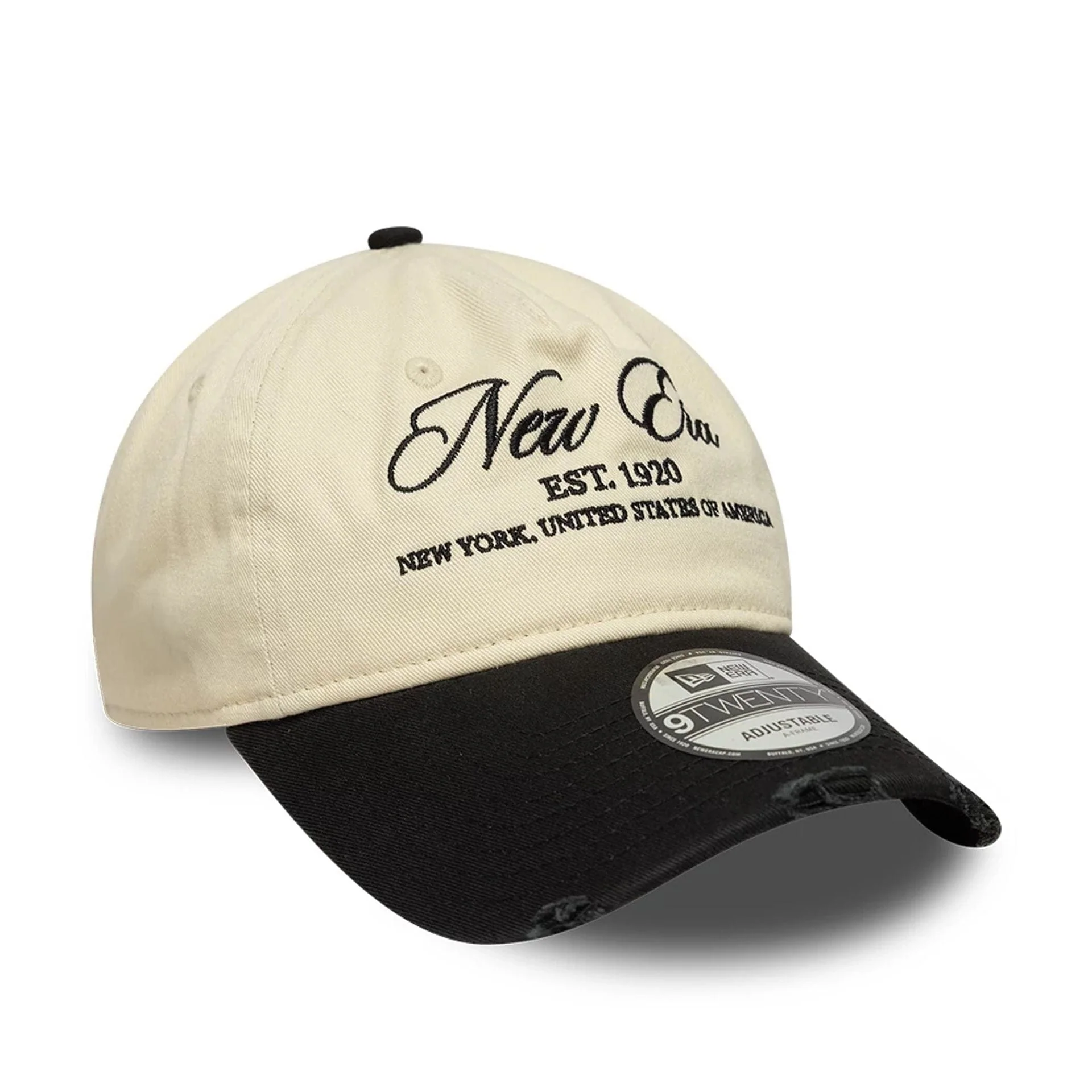 New Era Wash Distress Light Beige 9TWENTY A-Frame Adjustable Cap - Image 3