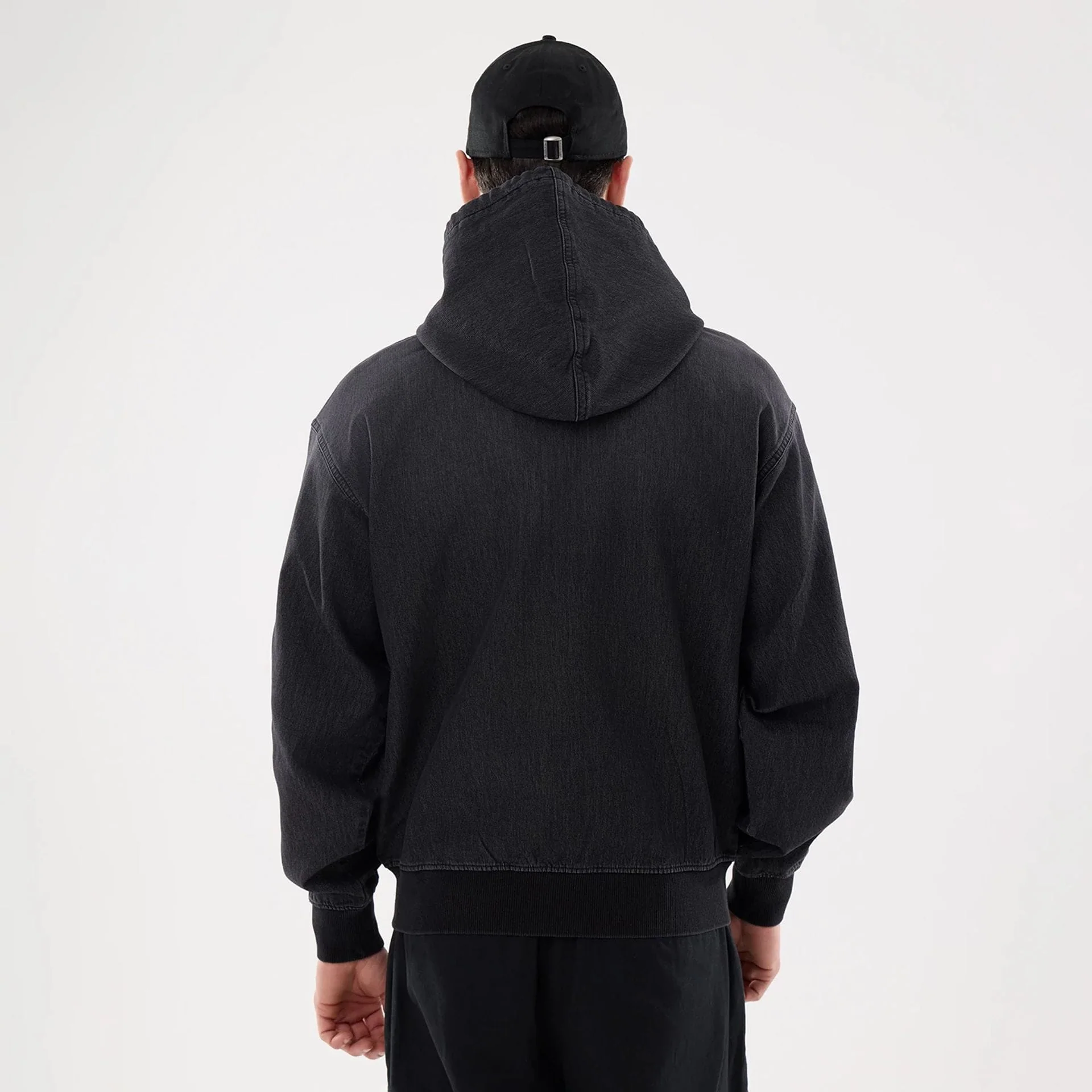 New Era Washed Black Full Zip Hoodie - Image 2