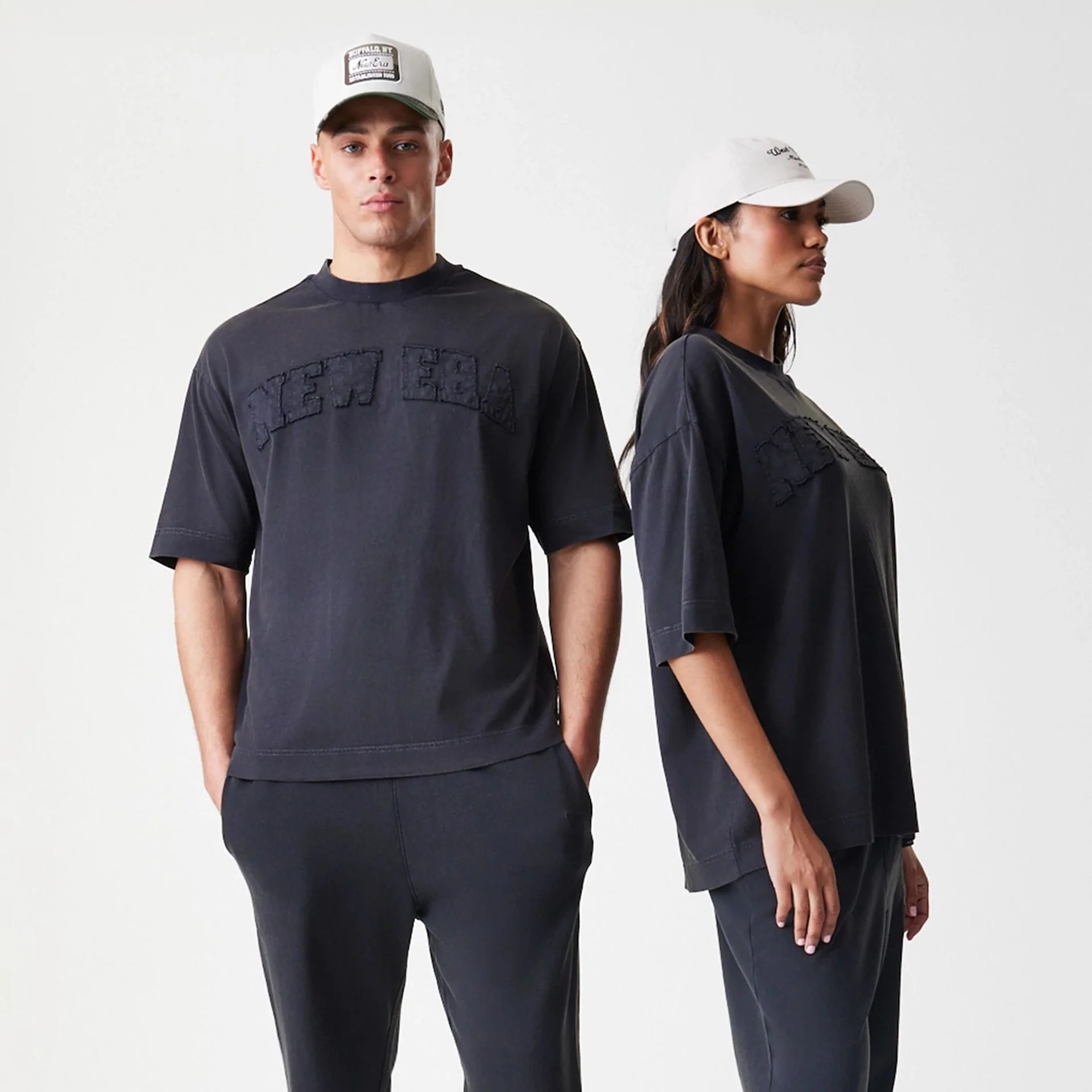 New Era Washed Black Oversized T-Shirt - Image 8