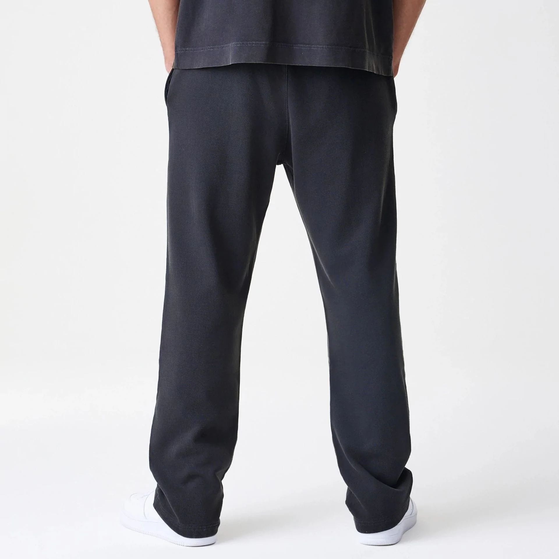 New Era Washed Black Straight Leg Joggers - Image 2