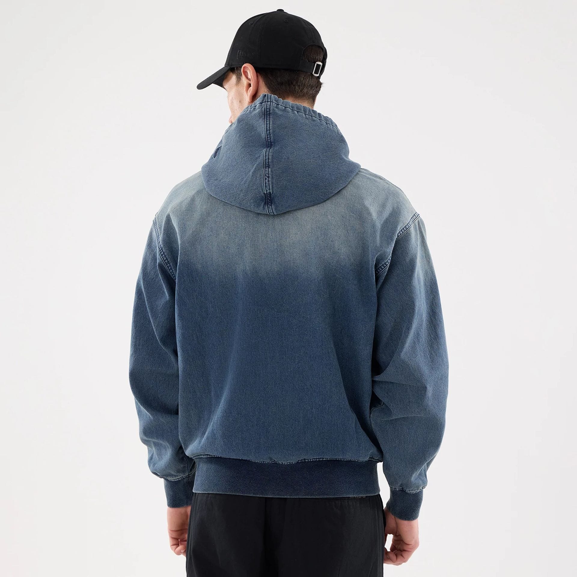 New Era Washed Blue Full Zip Hoodie - Image 2