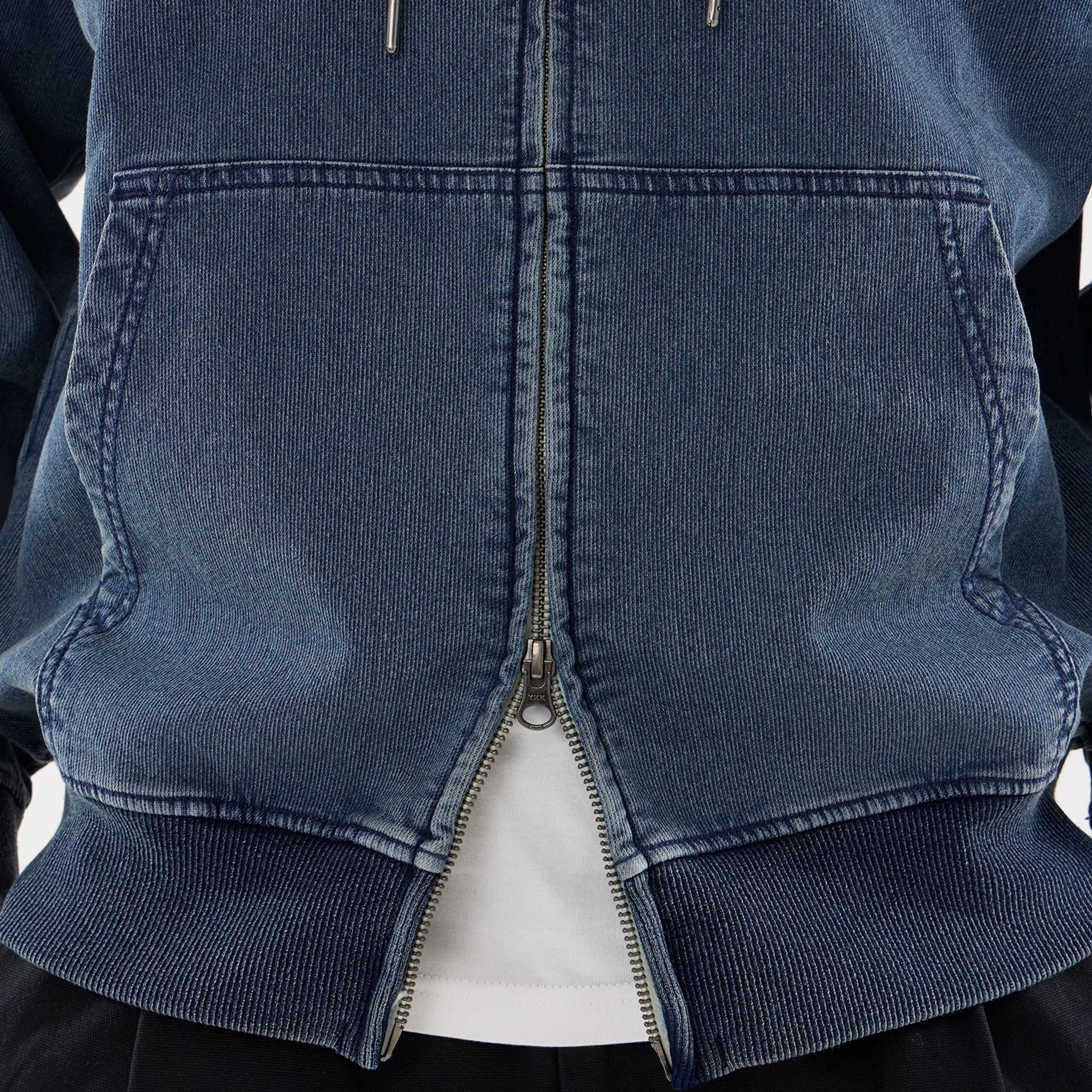 New Era Washed Blue Full Zip Hoodie - Image 6