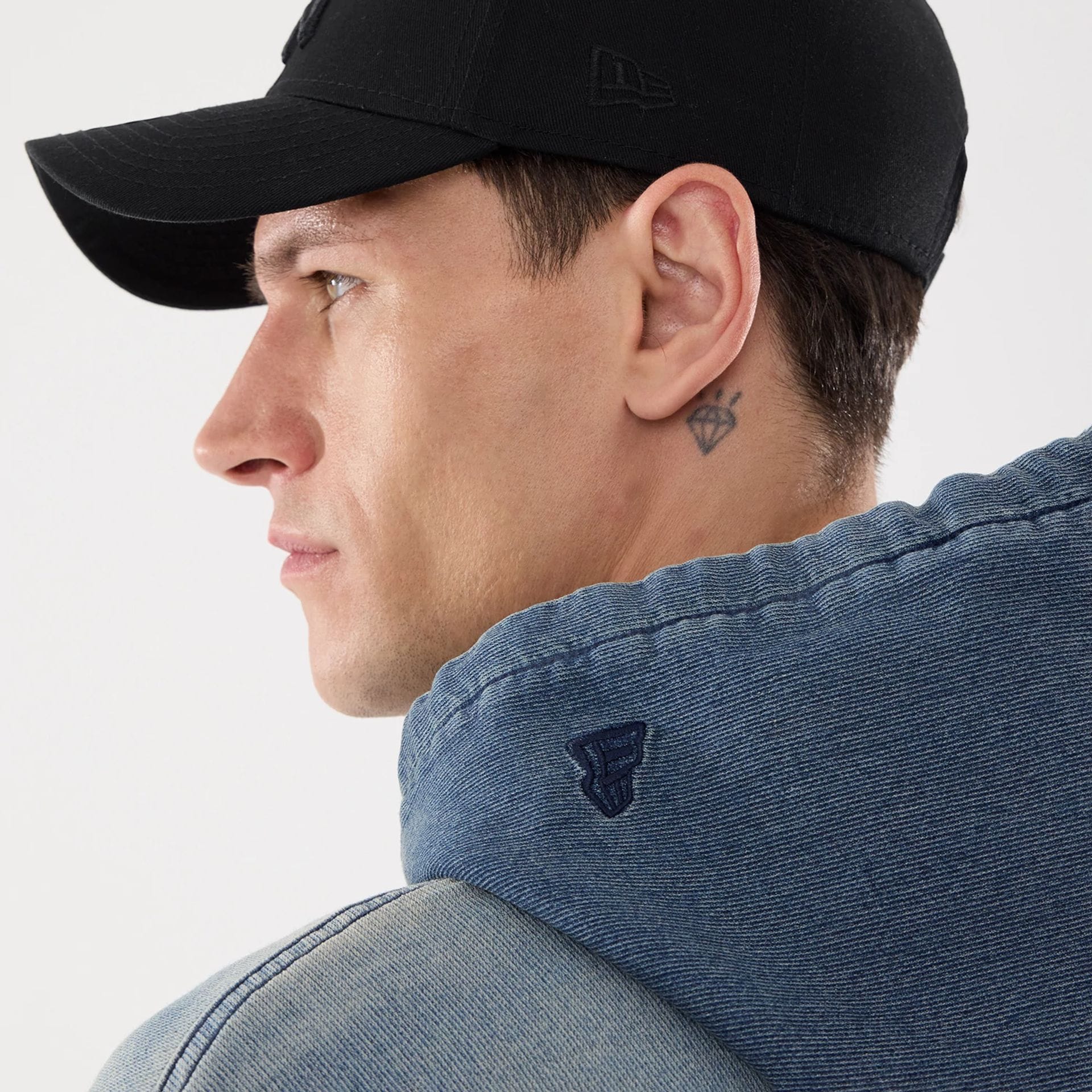 New Era Washed Blue Full Zip Hoodie - Image 7