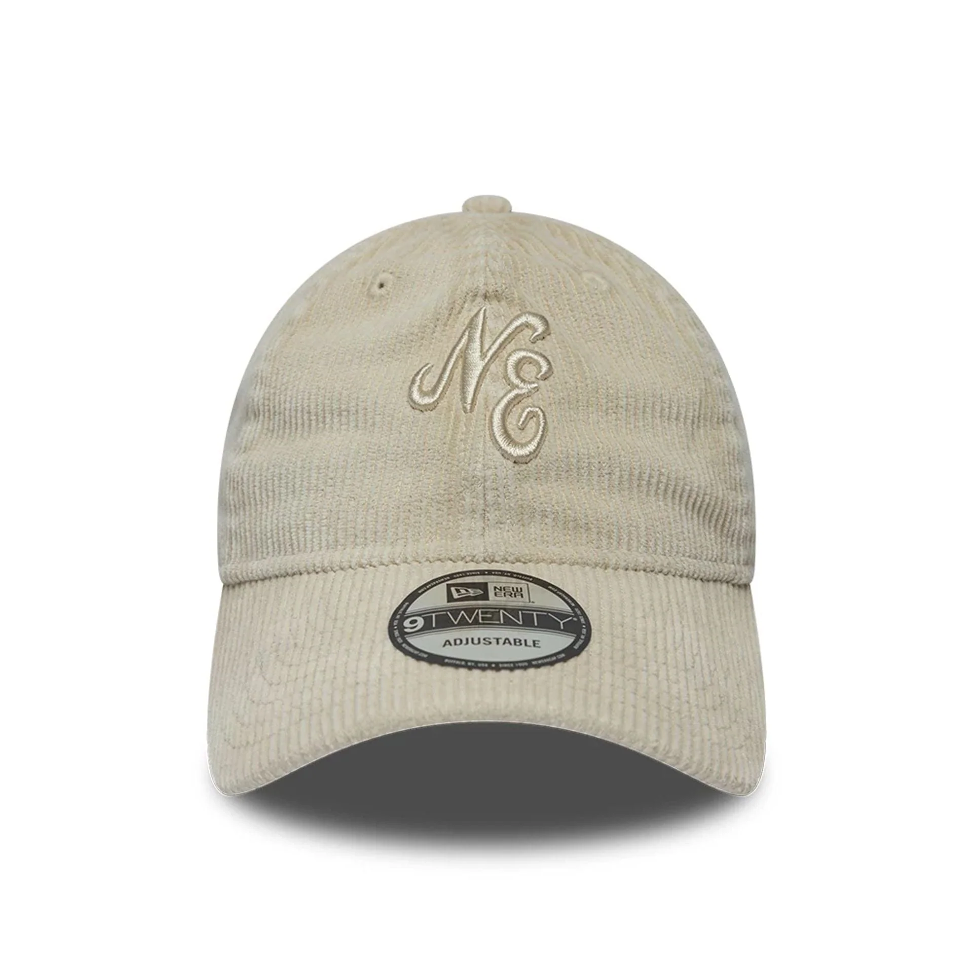 New Era Washed Cord Light Grey 9TWENTY Adjustable Cap - Image 2