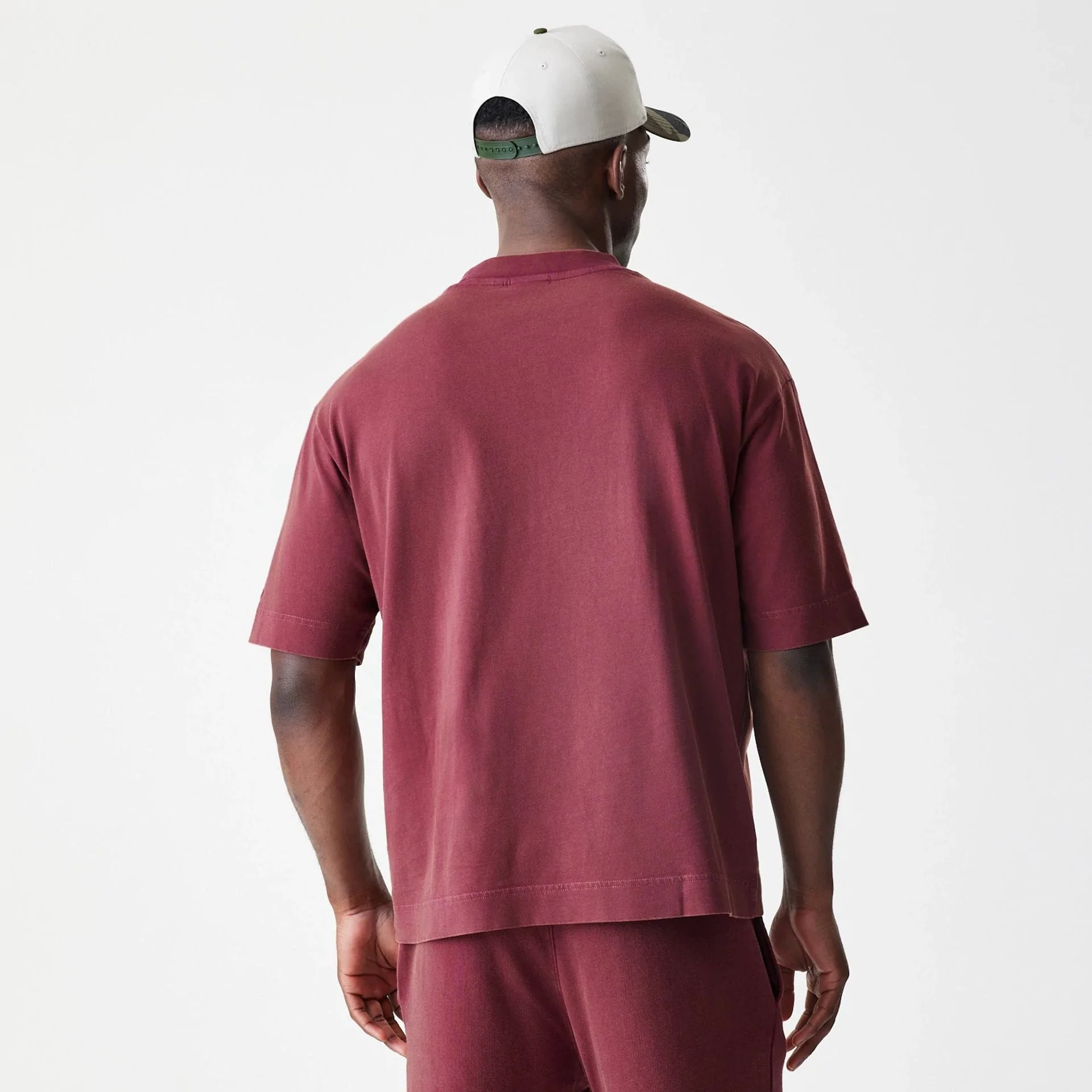 New Era Washed Dark Red Oversized T-Shirt - Image 2