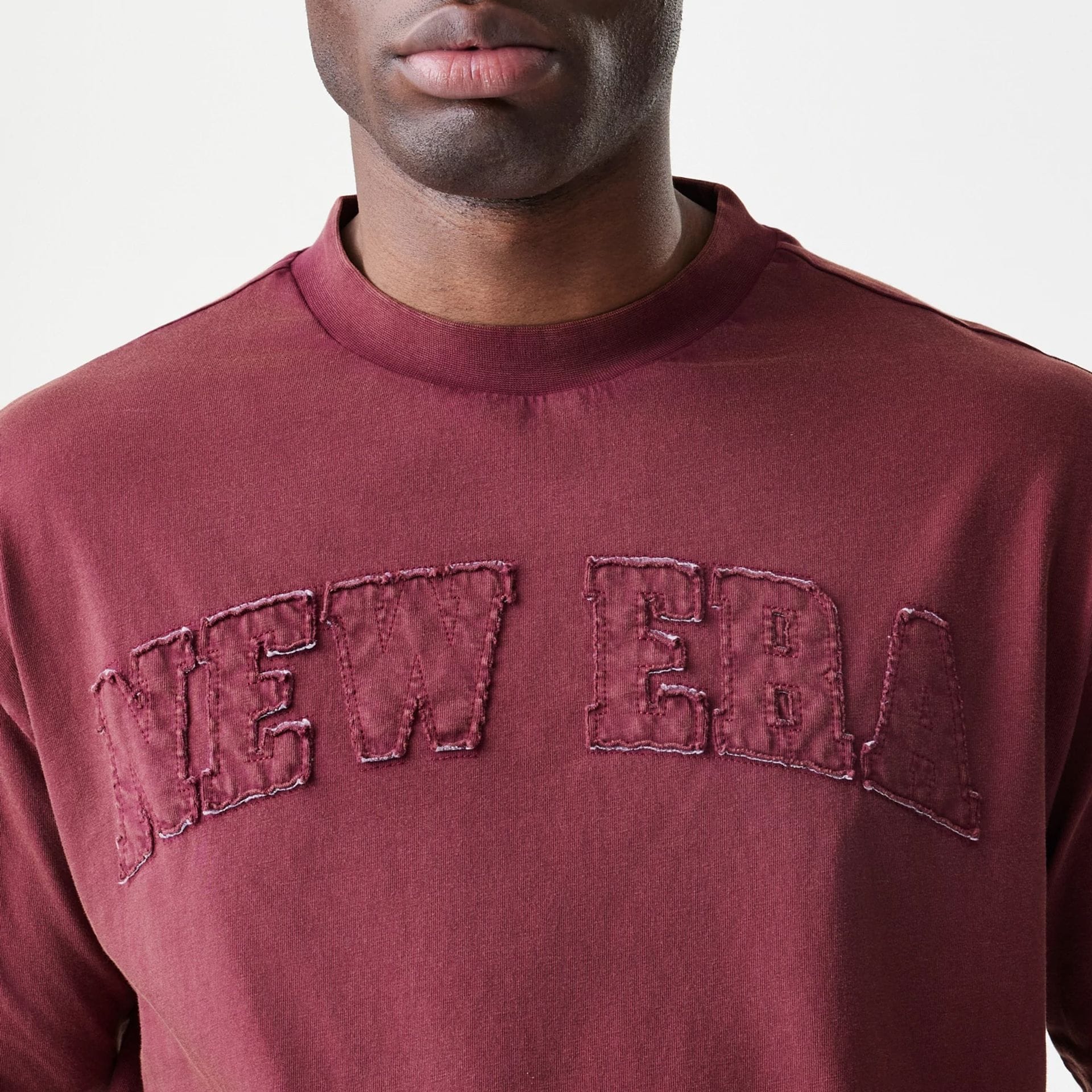 New Era Washed Dark Red Oversized T-Shirt - Image 5