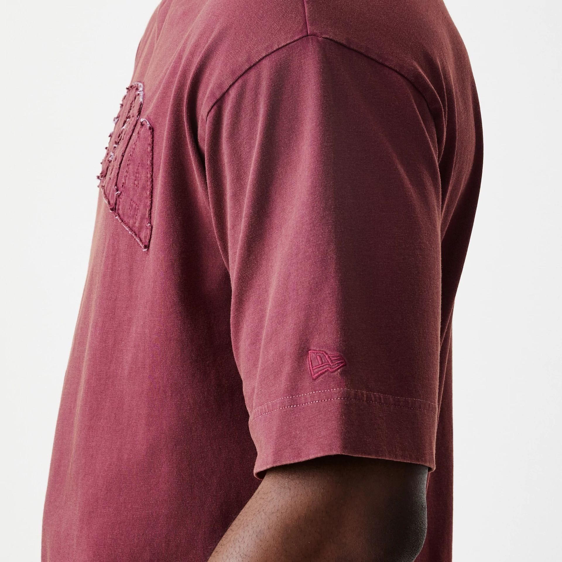 New Era Washed Dark Red Oversized T-Shirt - Image 7
