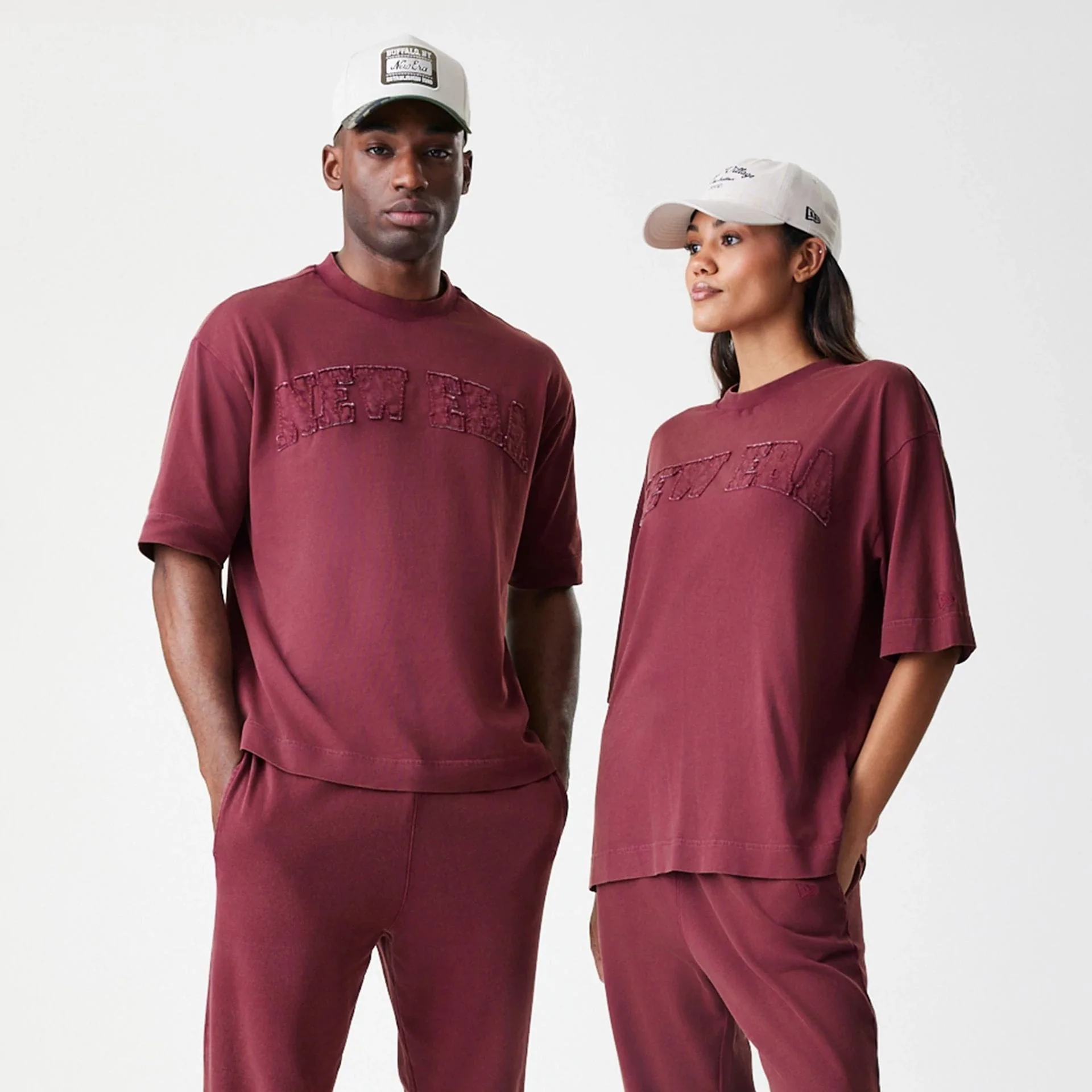 New Era Washed Dark Red Oversized T-Shirt - Image 8
