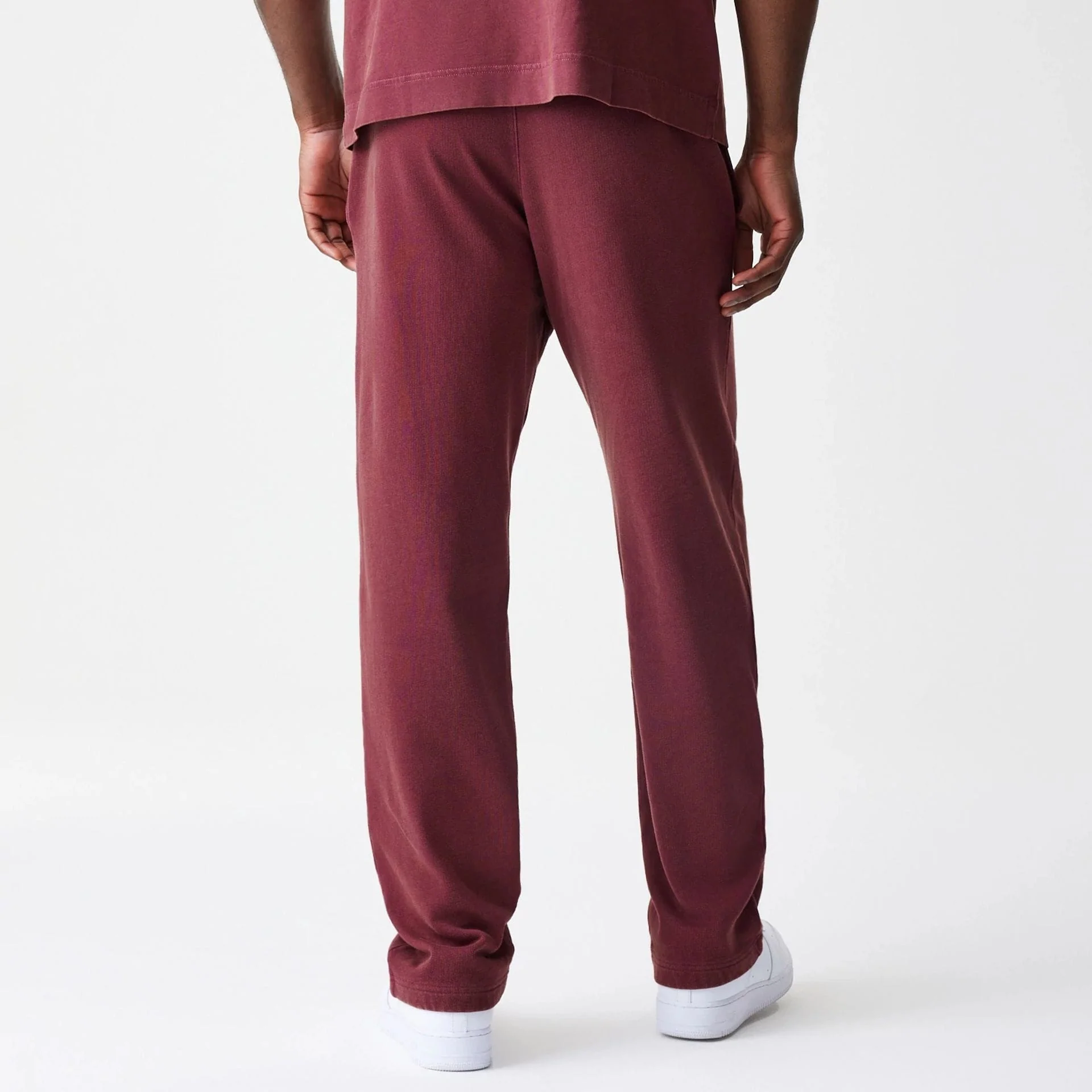 New Era Washed Dark Red Straight Leg Joggers - Image 2