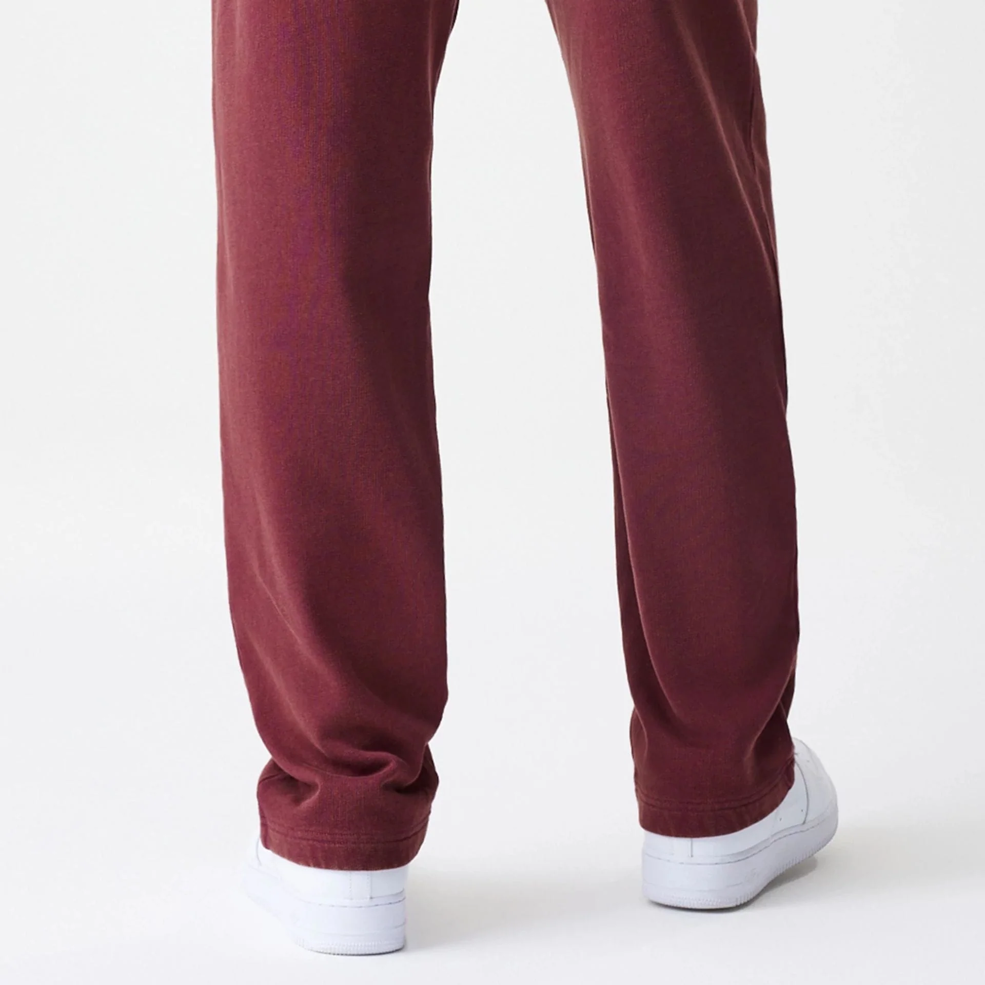 New Era Washed Dark Red Straight Leg Joggers - Image 7