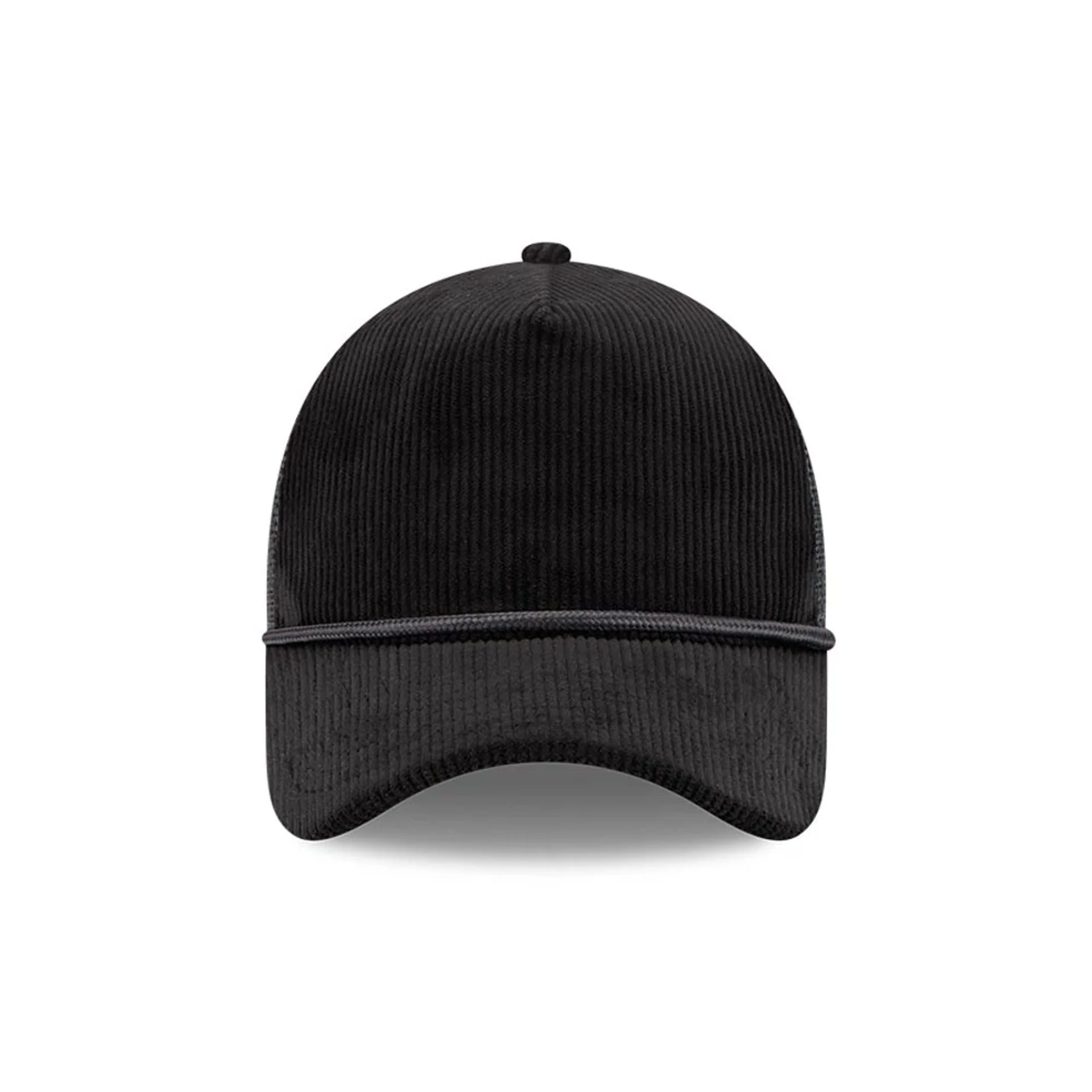 New Era Wide Cord Black 9FORTY A-Frame Trucker Adjustable Cap - Image 2
