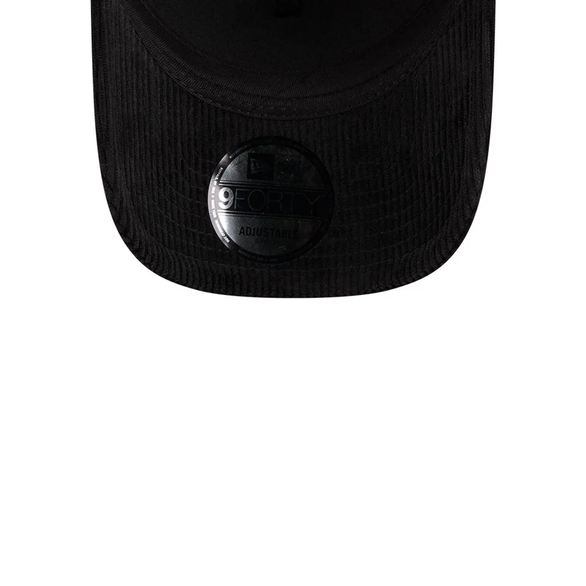 New Era Wide Cord Black 9FORTY A-Frame Trucker Adjustable Cap - Image 7