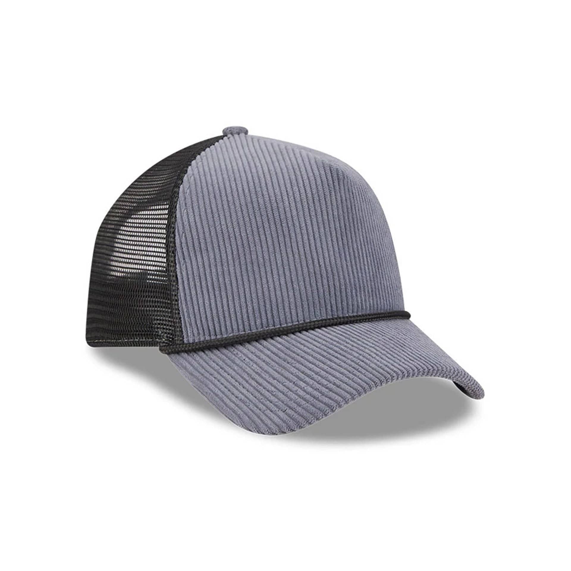 New Era Wide Cord Dark Blue 9FORTY A-Frame Trucker Adjustable Cap - Image 3