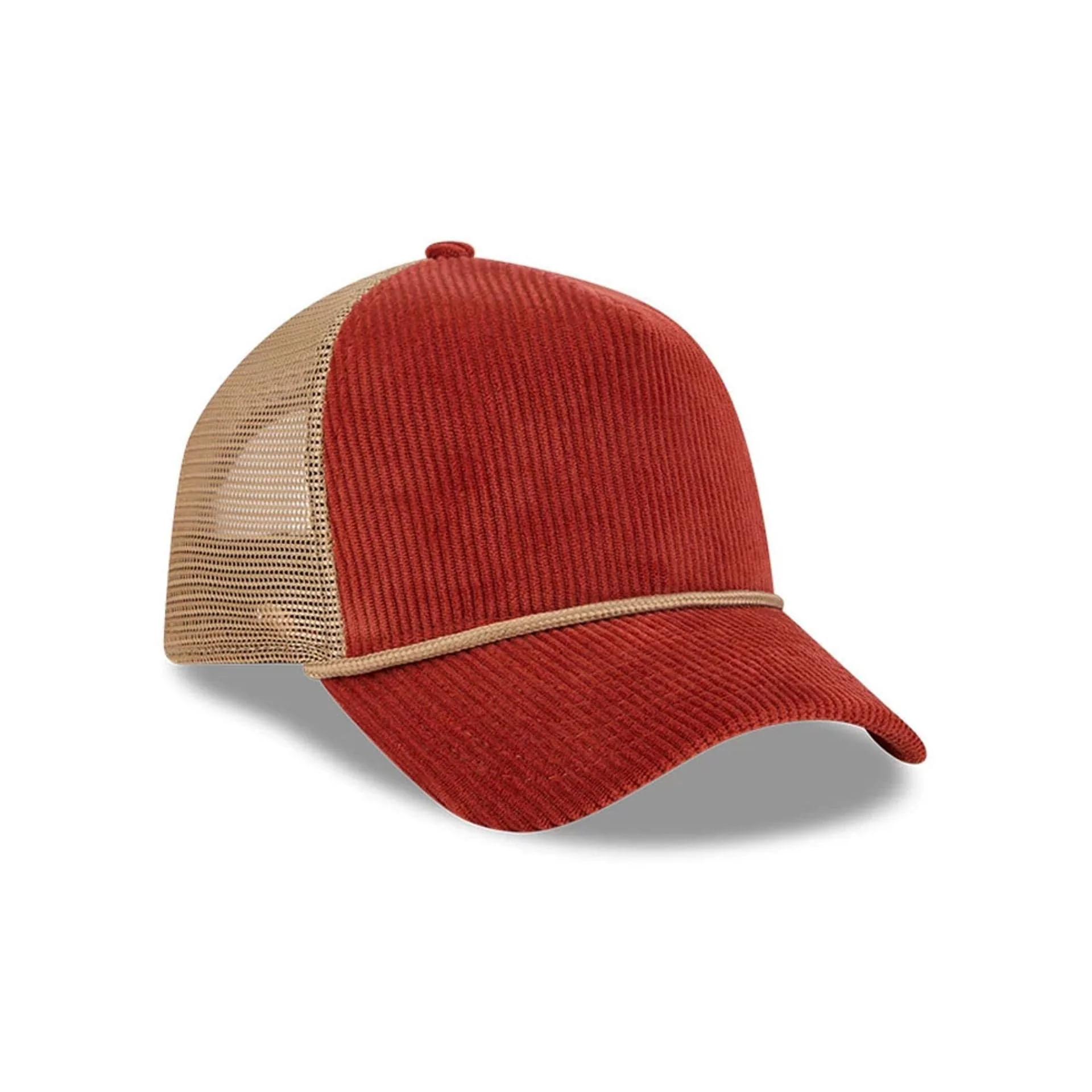 New Era Wide Cord Dark Red 9FORTY A-Frame Trucker Adjustable Cap - Image 3