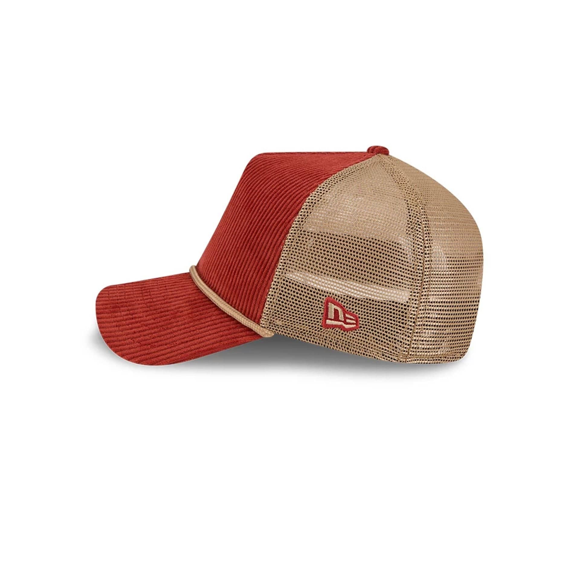 New Era Wide Cord Dark Red 9FORTY A-Frame Trucker Adjustable Cap - Image 4