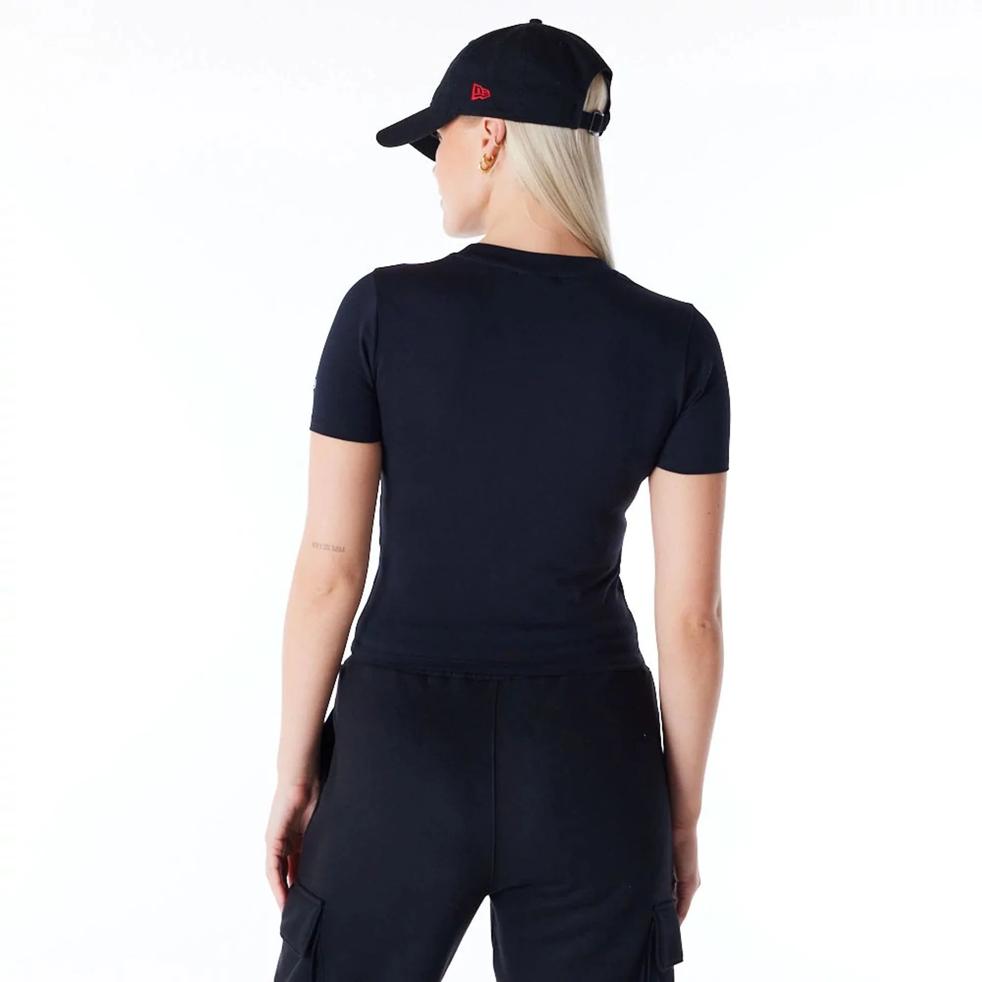 New Era Womens Black Slim T-Shirt - Image 7