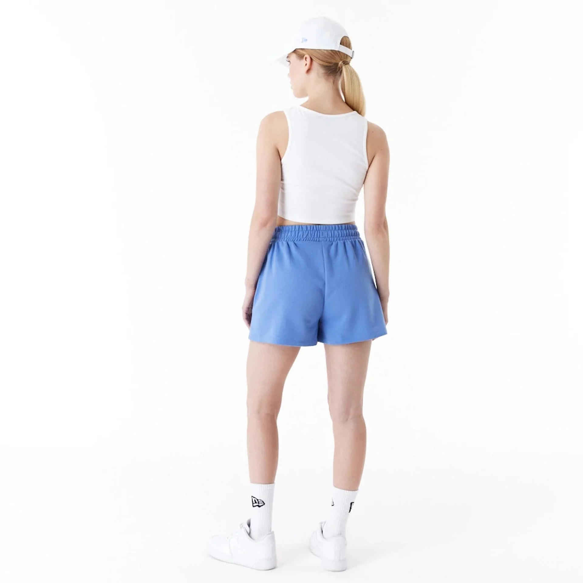 New Era Womens White Crop Tank Top - Image 3
