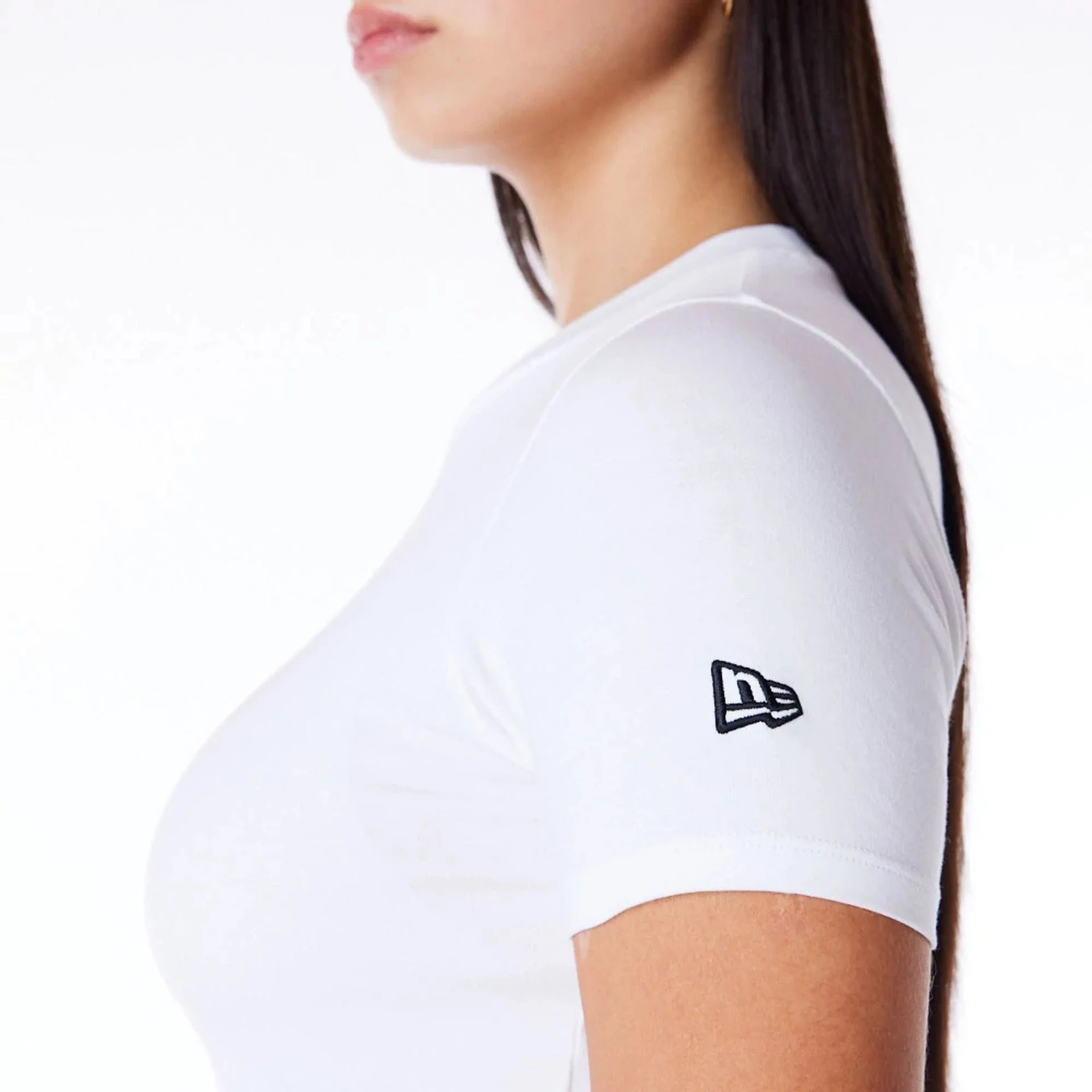 New Era Womens White Slim T-Shirt - Image 3