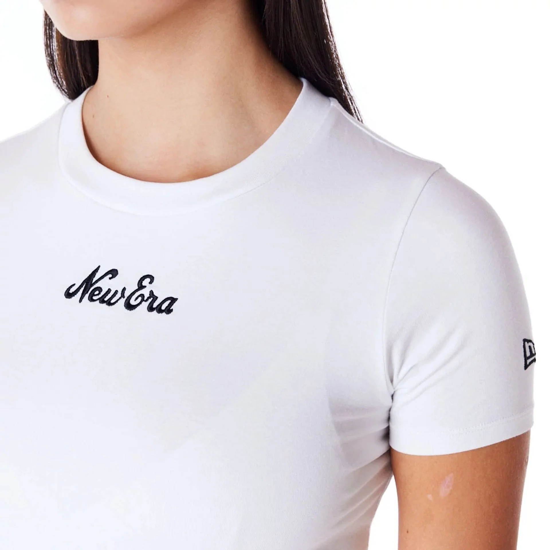 New Era Womens White Slim T-Shirt - Image 4