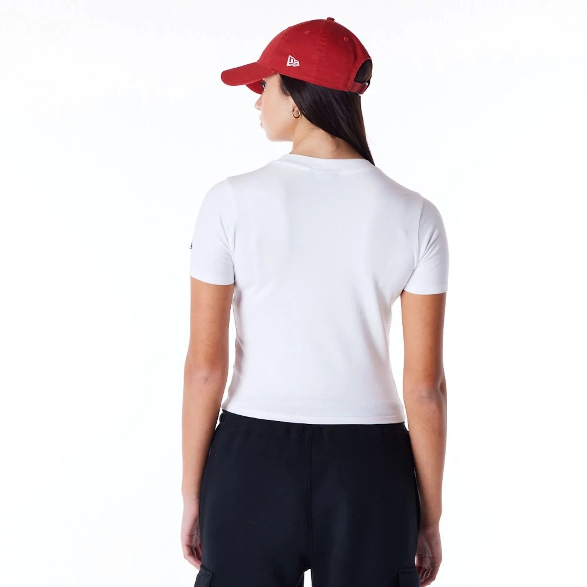 New Era Womens White Slim T-Shirt - Image 5