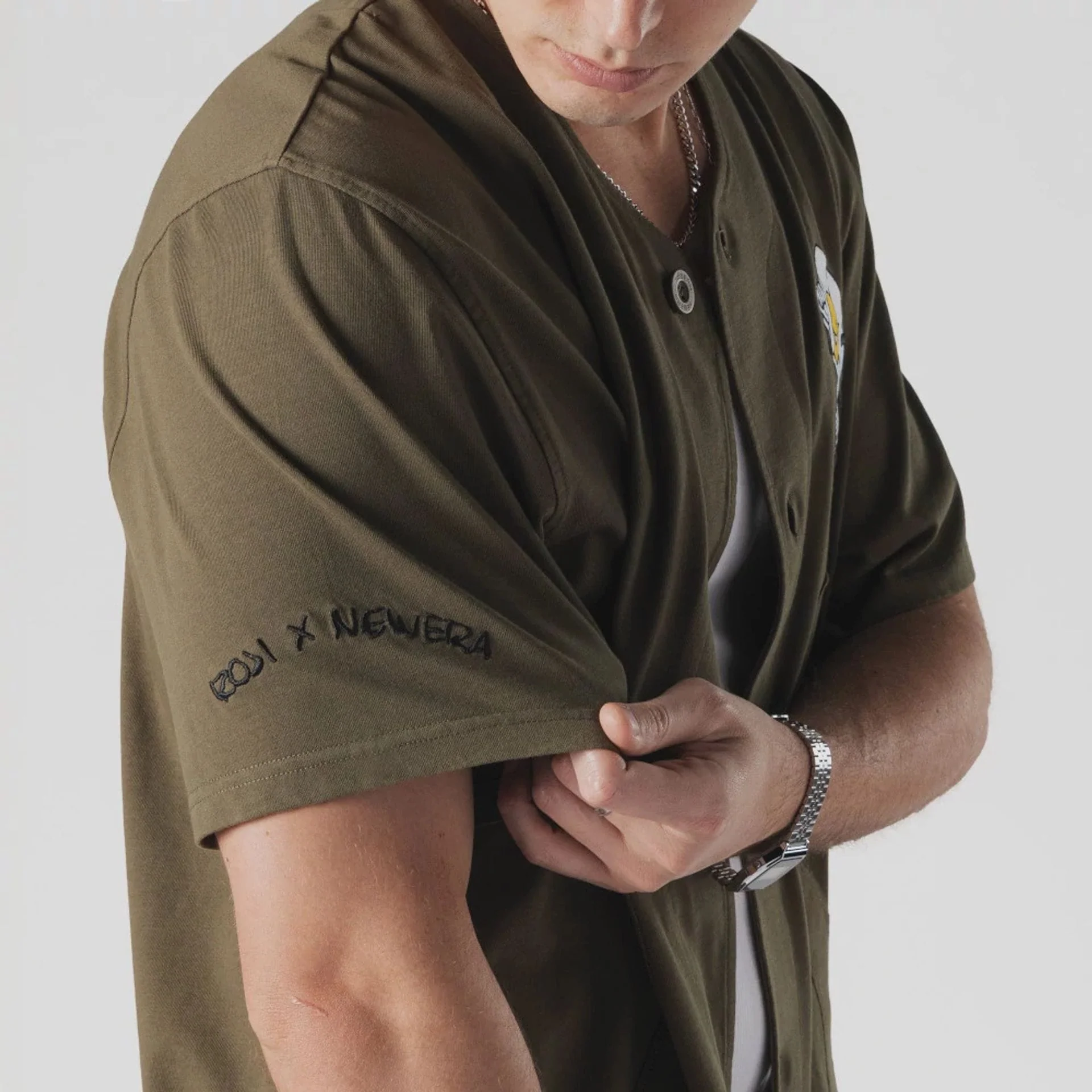 New Era x Rodrigo Roji Flower Green Jersey - Image 5