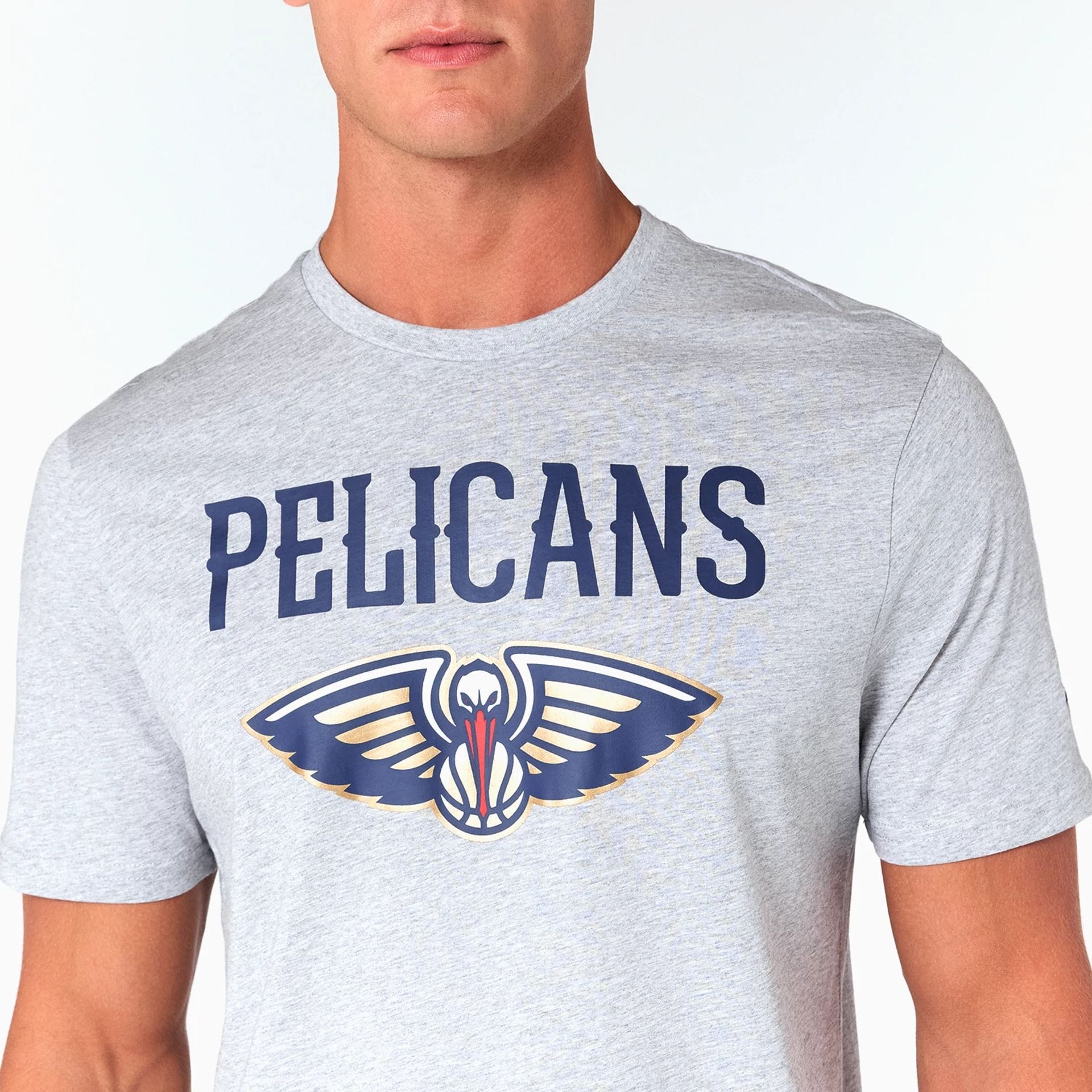 New Orleans Pelicans NBA Grey T-Shirt - Image 2