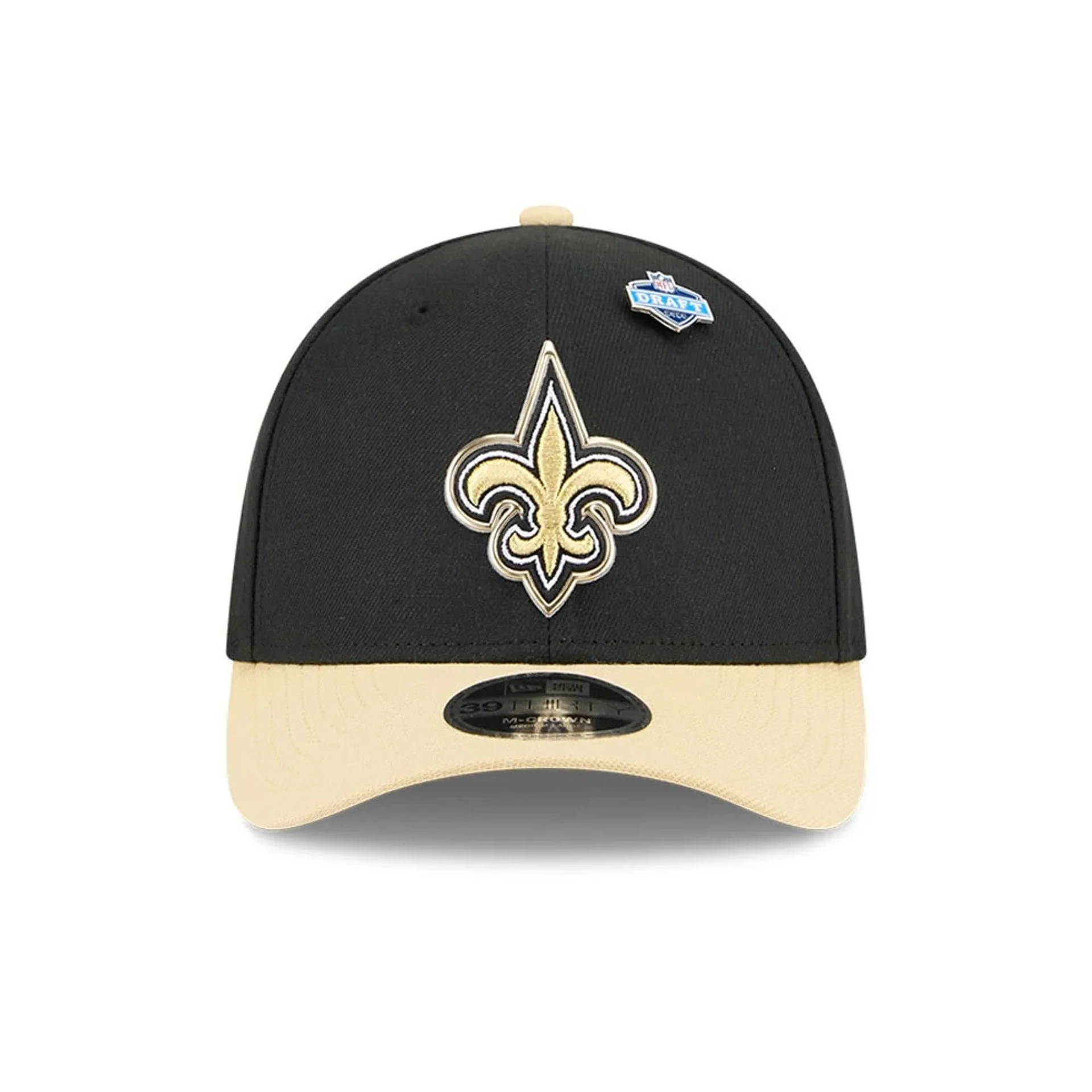 New Orleans Saints NFL Draft 2026 Black 39THIRTY M-Crown Stretch Fit Cap - Image 3