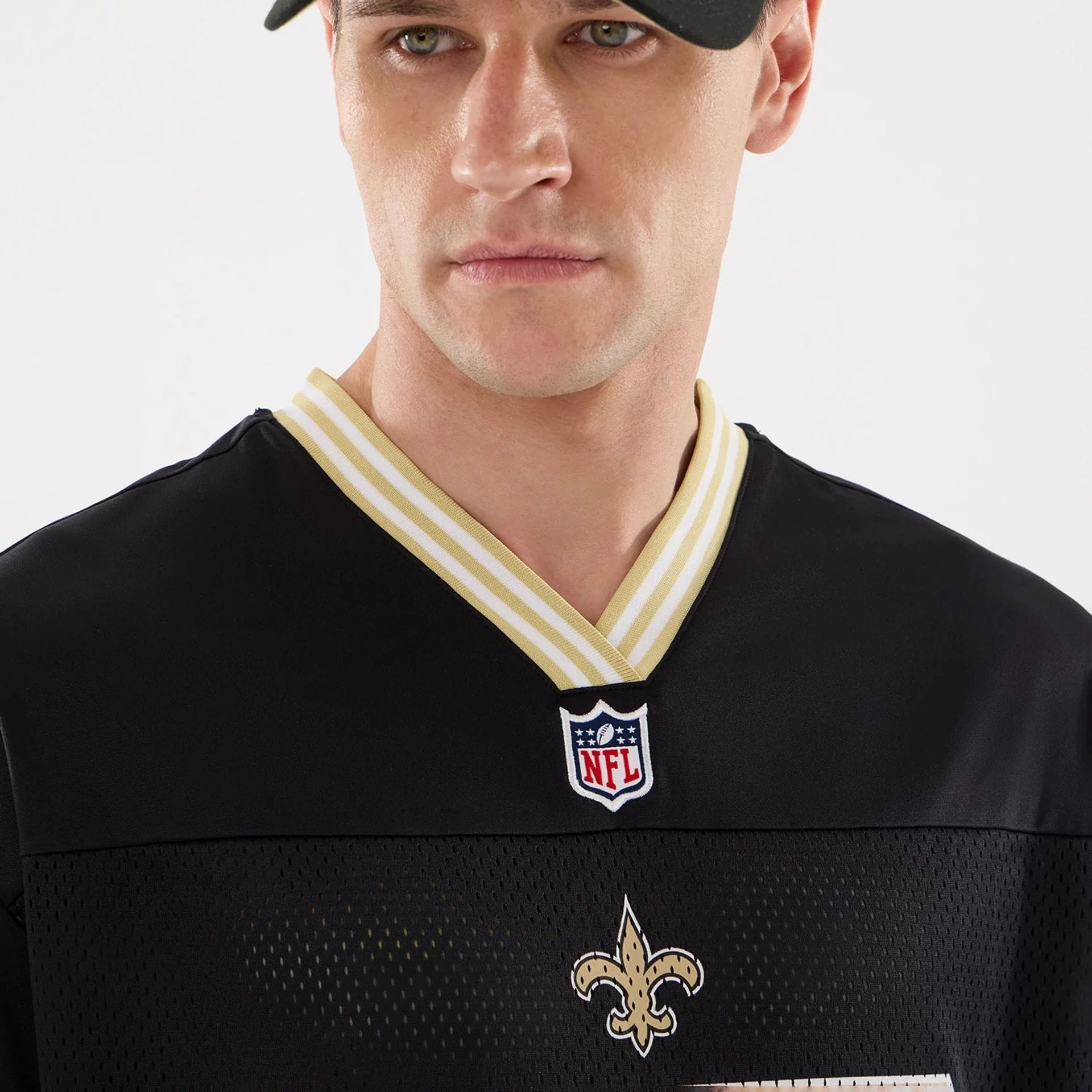 New Orleans Saints NFL Mesh Black Mesh Jersey - Image 6