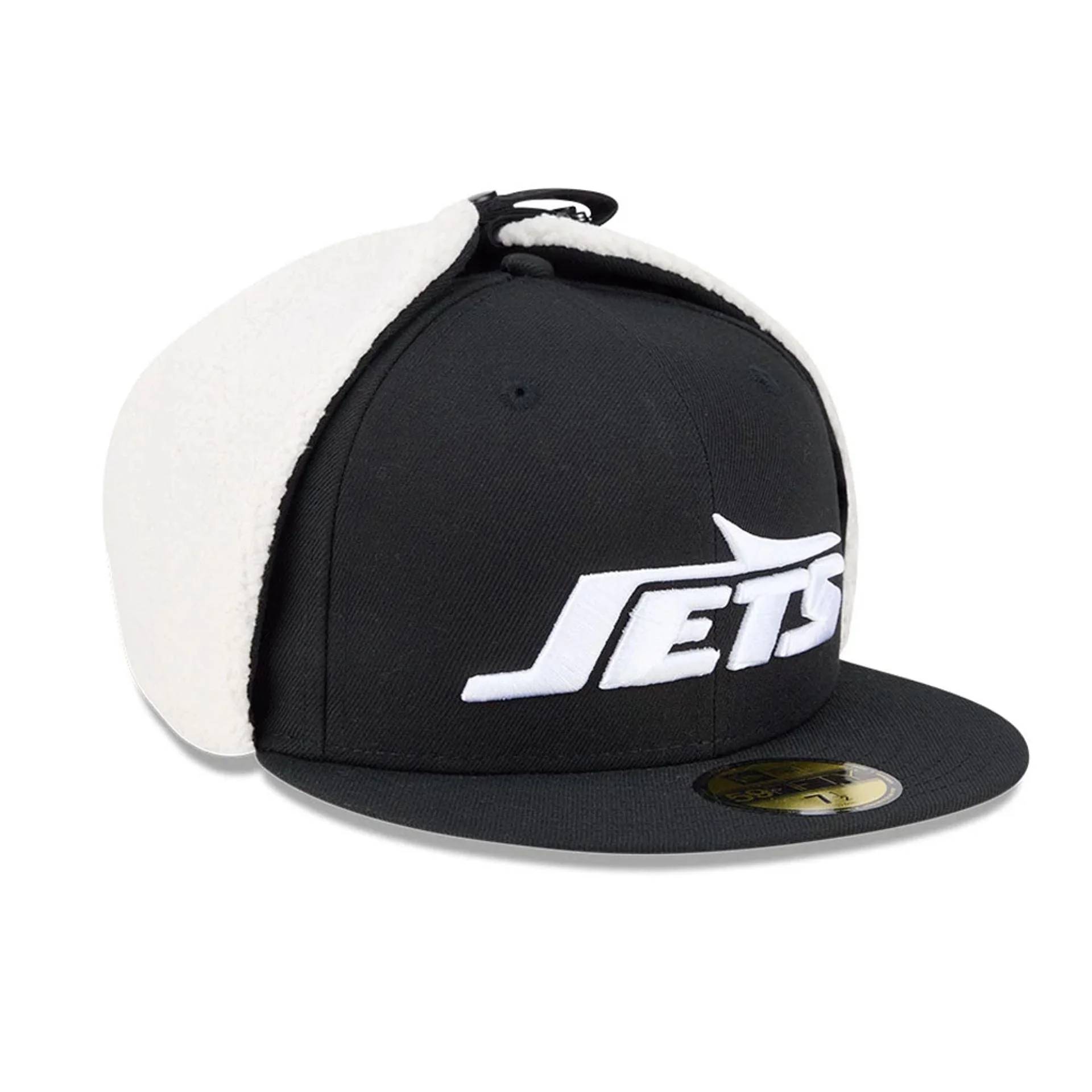 New York Jets NFL Classic Black Dogear 59FIFTY Fitted Cap - Image 4
