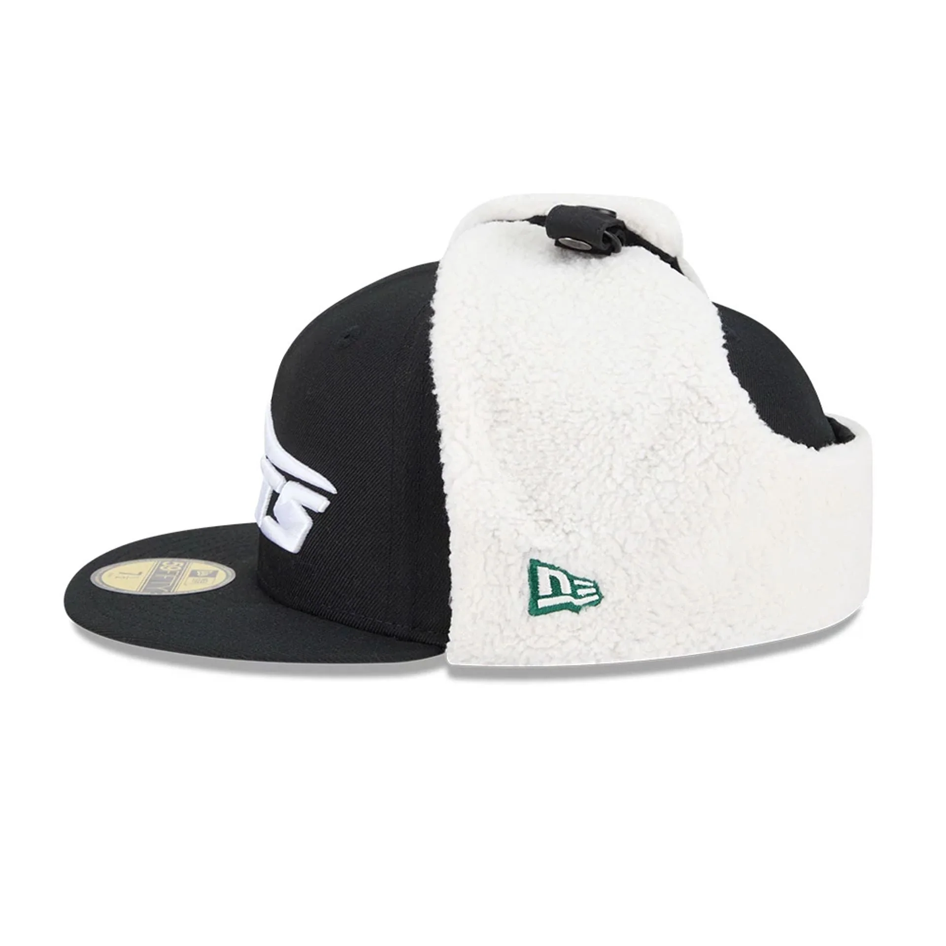 New York Jets NFL Classic Black Dogear 59FIFTY Fitted Cap - Image 6