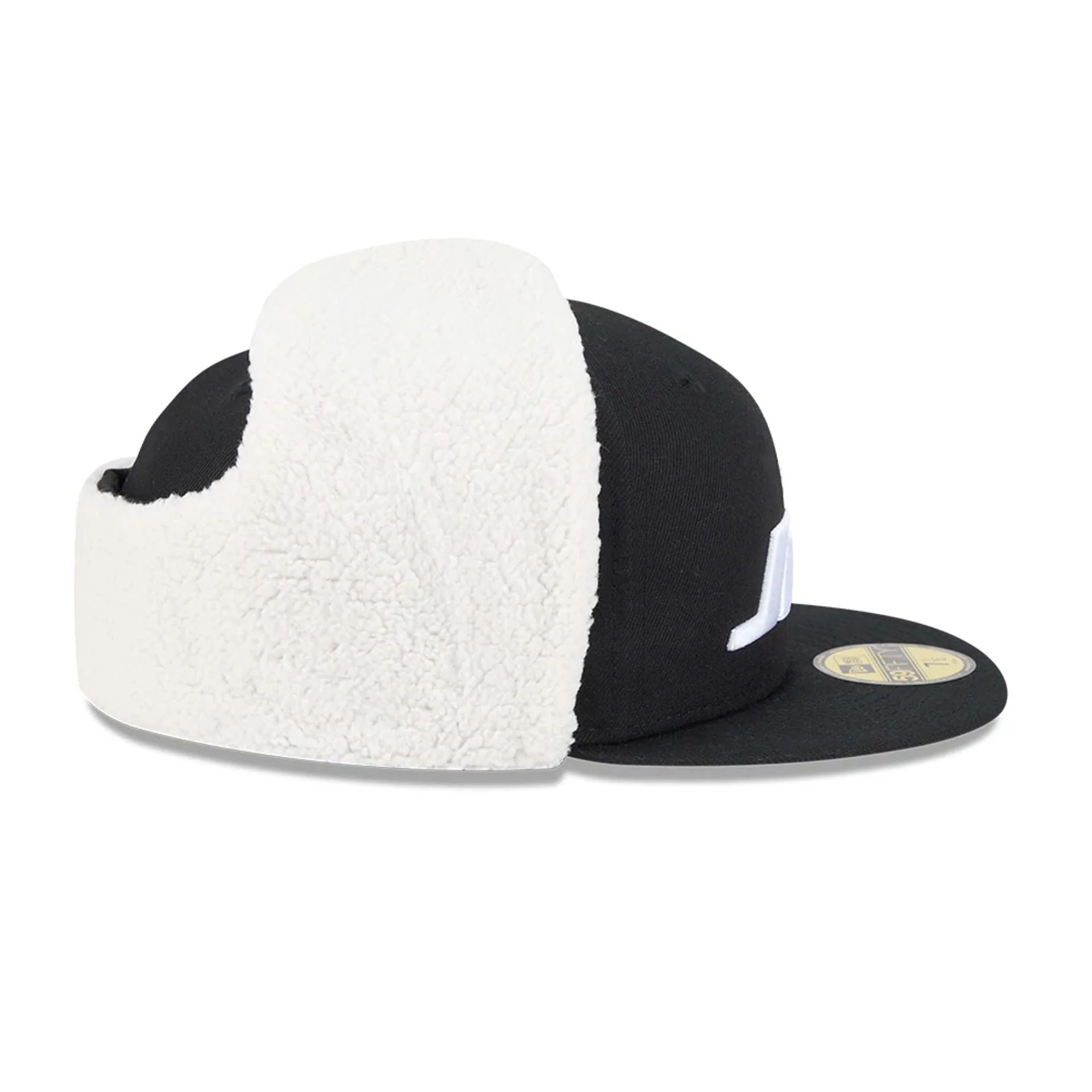 New York Jets NFL Classic Black Dogear 59FIFTY Fitted Cap - Image 7