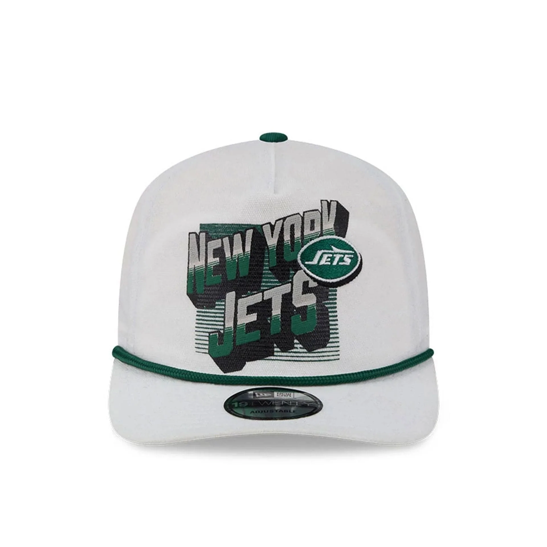 New York Jets NFL Duck Cloth White 19TWENTY Adjustable Cap - Image 3