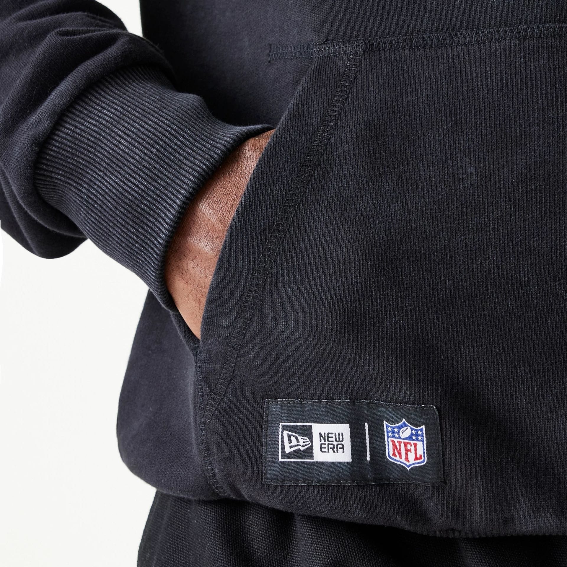 New York Jets NFL Games Premium Apparel Black Oversized Pullover Hoodie - Image 3