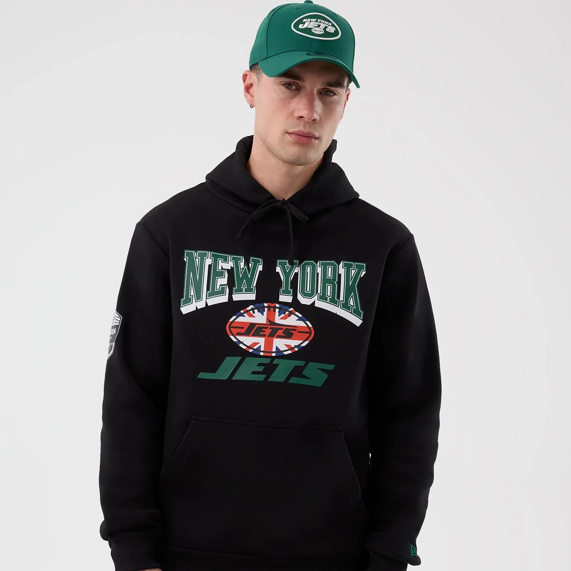 New York Jets NFL International Series Games Black Pullover Hoodie - Image 6