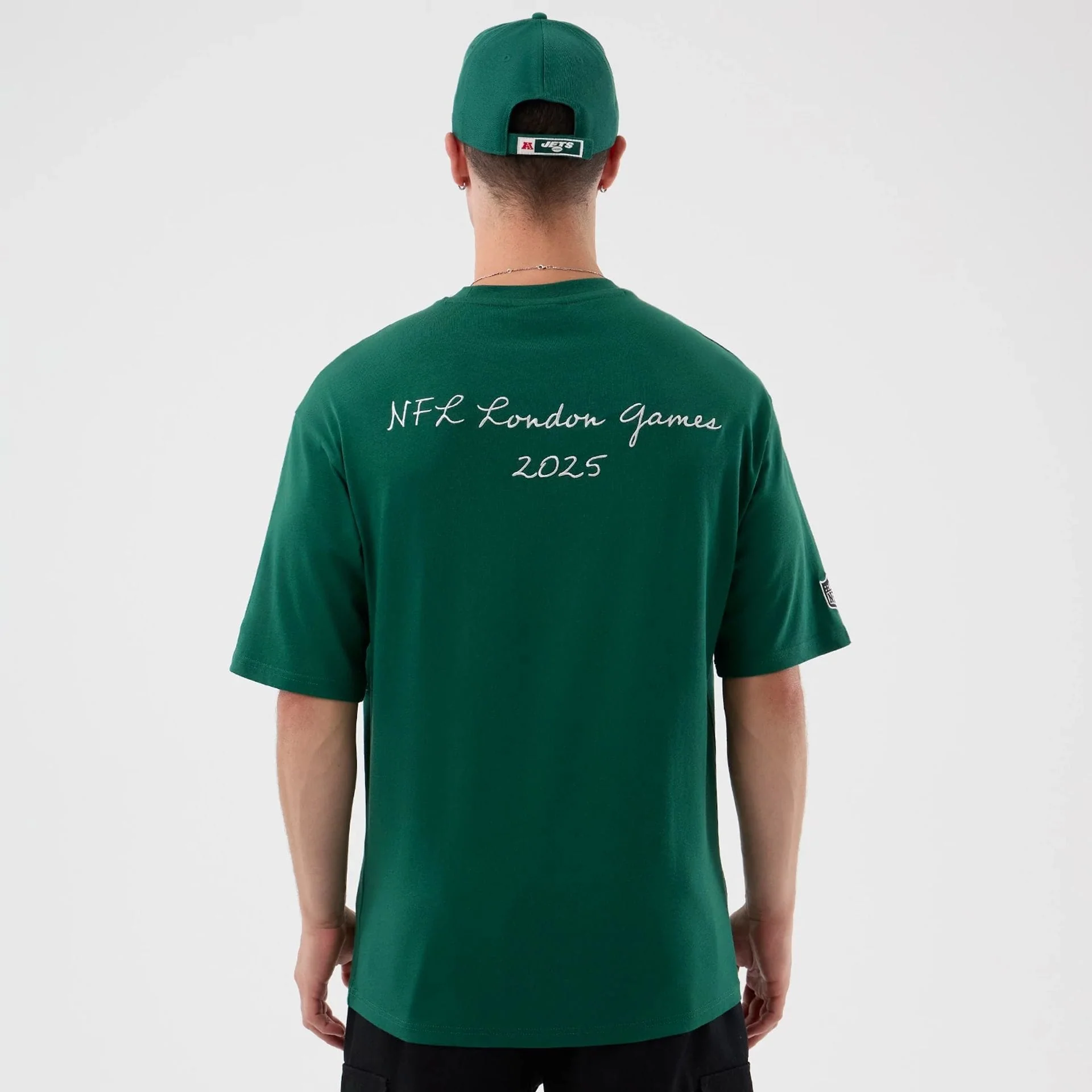 New York Jets NFL International Series Games Green Oversized T-Shirt - Image 2