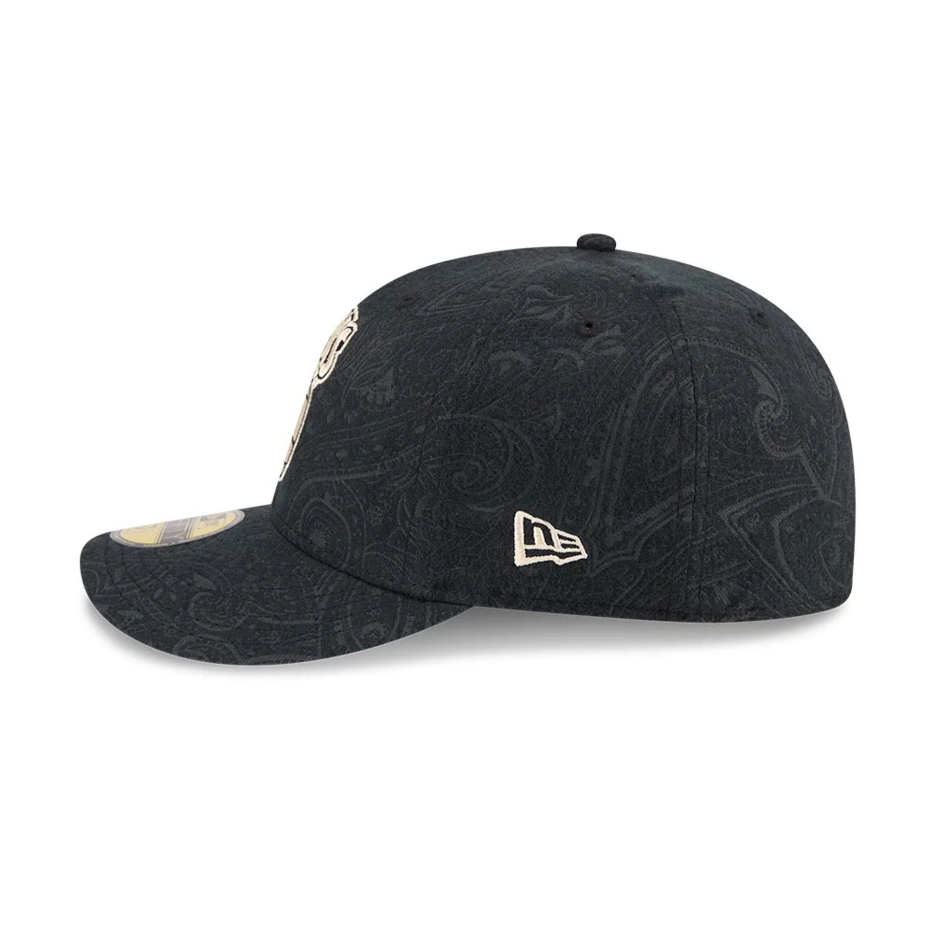 New York Knicks NBA Brushed Cotton Black 59FIFTY Fitted Cap - Image 5