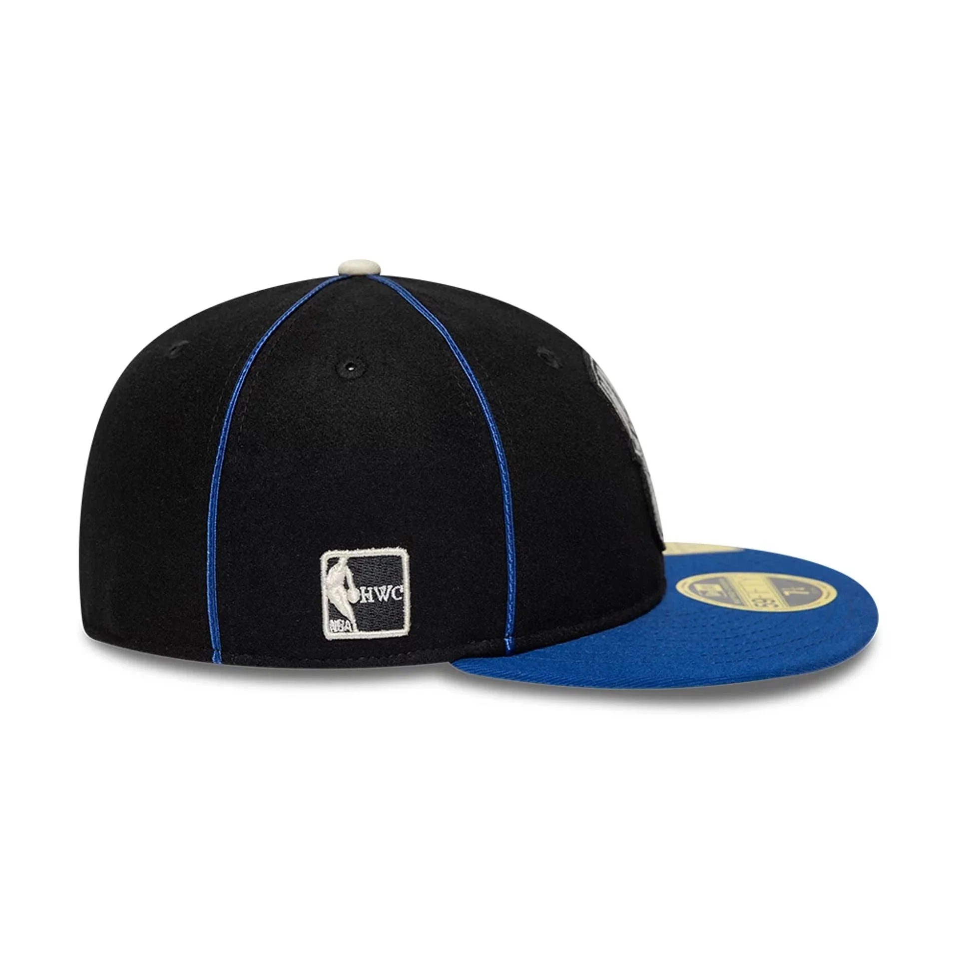 New York Knicks NBA Felt Logo Dark Blue Retro Crown 59FIFTY Fitted Cap - Image 5
