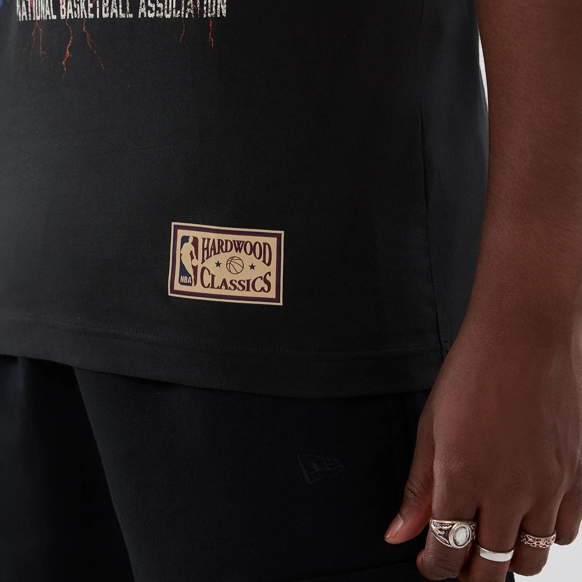 New York Knicks NBA Hardwood Classic Black T-Shirt - Image 5