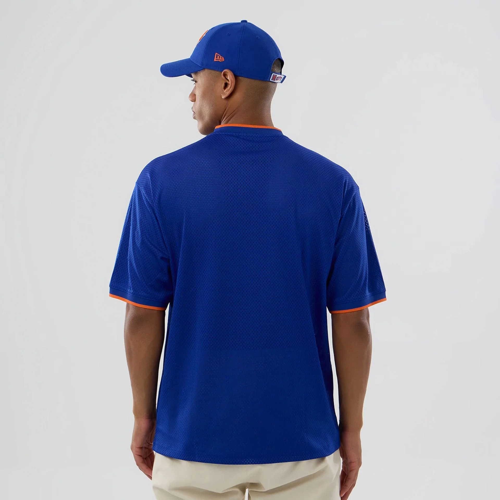 New York Knicks NBA Mesh Blue Oversized T-Shirt - Image 2