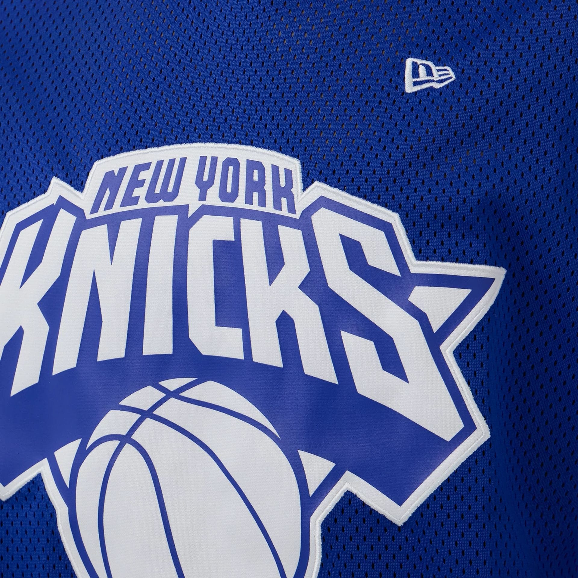 New York Knicks NBA Mesh Blue Oversized T-Shirt - Image 4