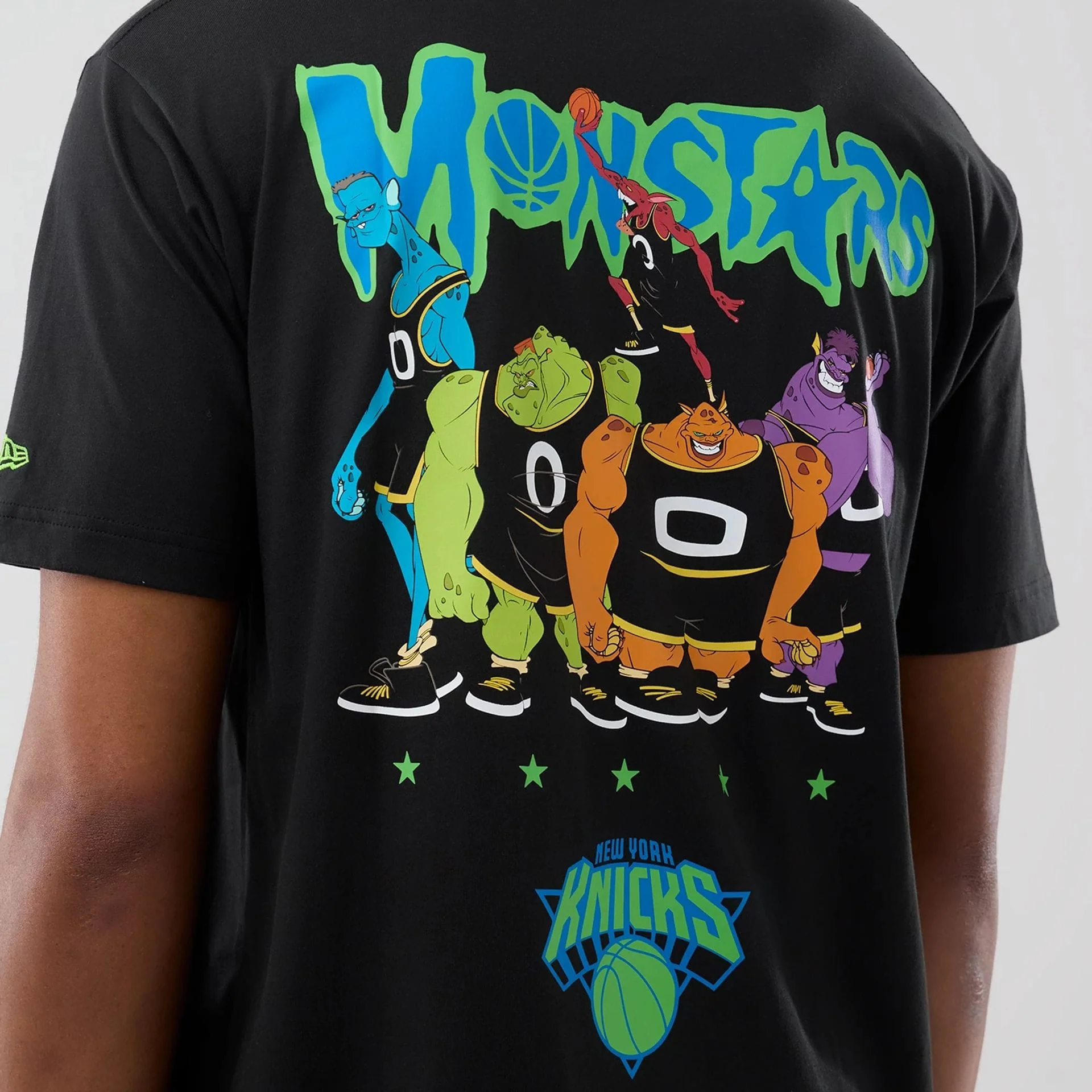 New York Knicks Space Jam 2 X NBA Black T-Shirt - Image 4