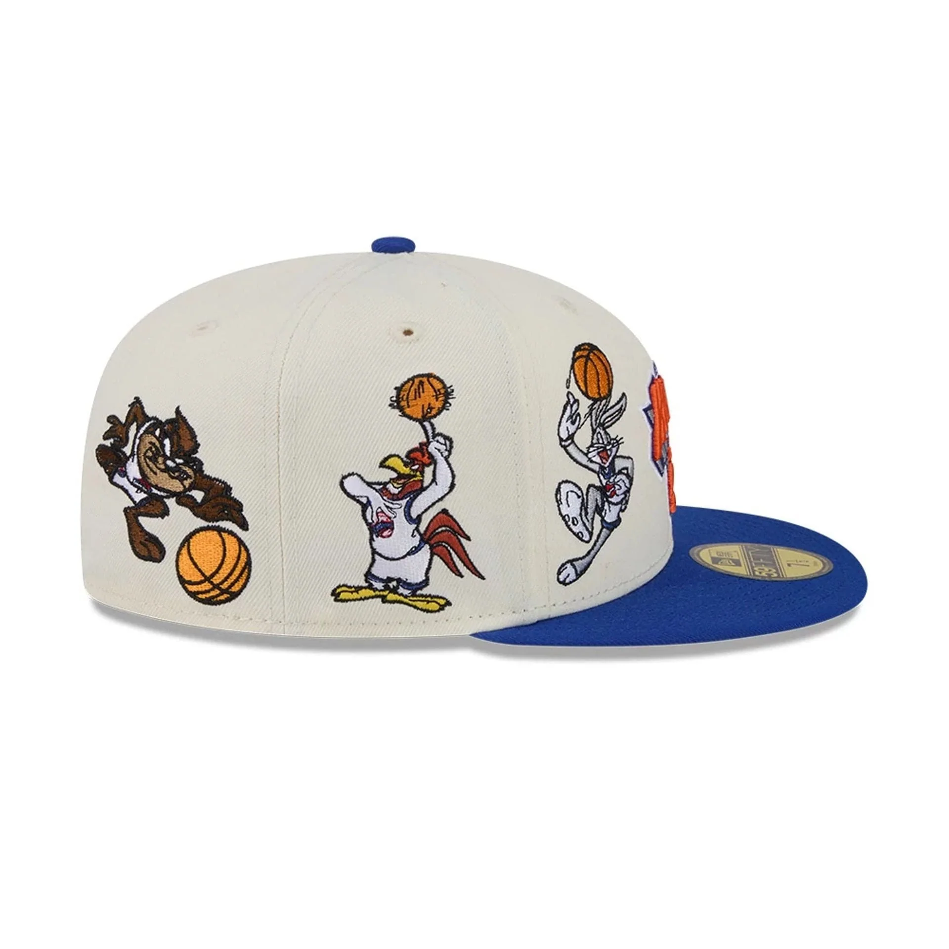 New York Knicks Space Jam Tune Squad White 59FIFTY Fitted Cap - Image 7