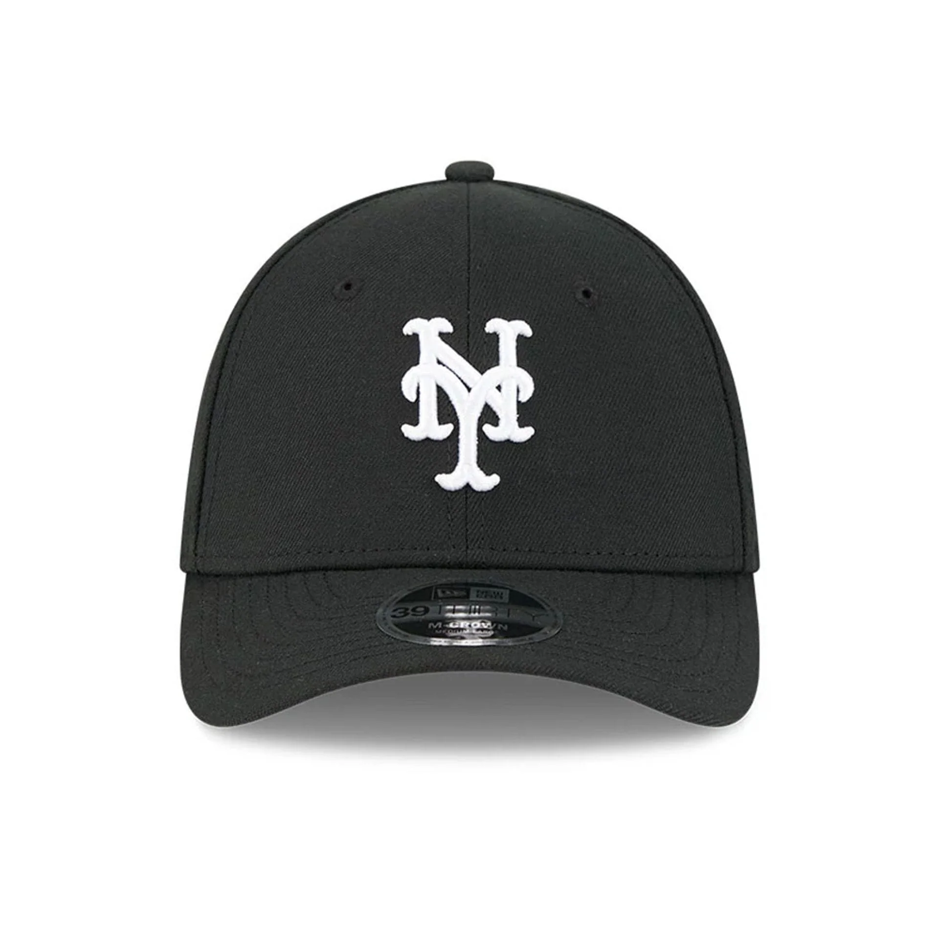 New York Mets MLB Black 39THIRTY M-Crown Stretch Fit Cap - Image 3