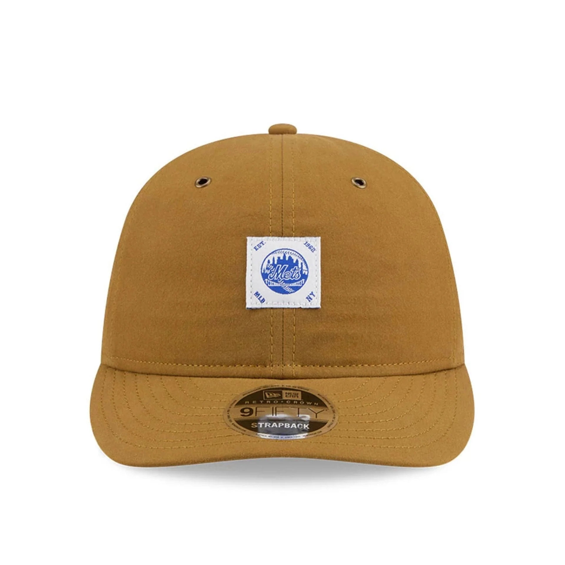 New York Mets MLB Brushed Dark Beige Retro Crown 9FIFTY Adjustable Cap - Image 3