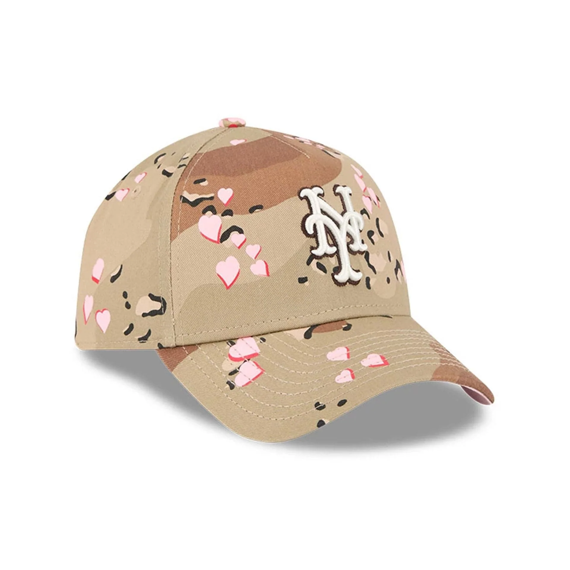 New York Mets MLB Camo Hearts Desert Camo 9FORTY A-Frame Adjustable Cap - Image 4