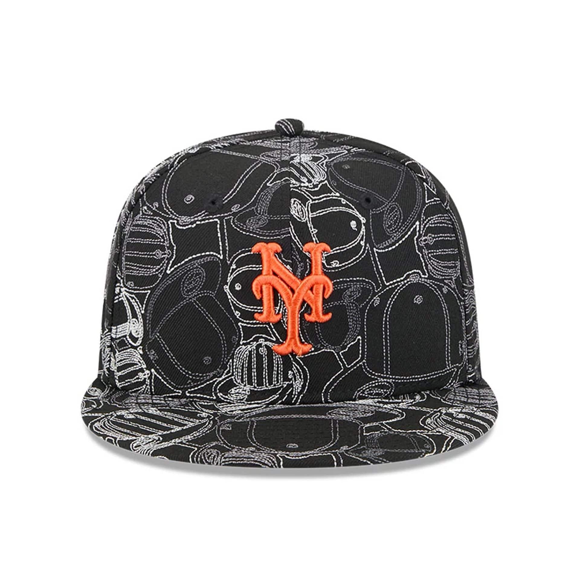 New York Mets MLB Cap Scramble Black 59FIFTY Fitted Cap - Image 3